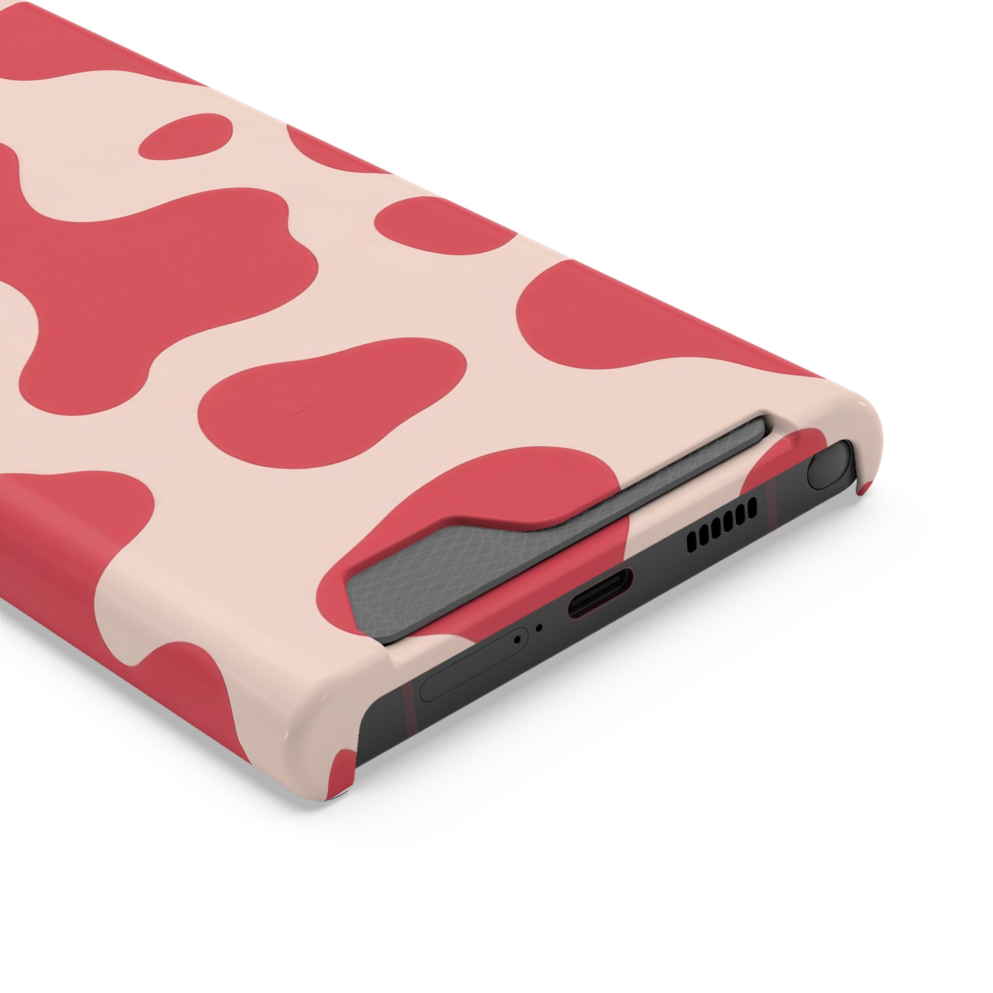Red Jungle Cow Phone Case With Card Holder, Artsulli - Art is Long, Life is Short, Phone Case, , , , , , ,