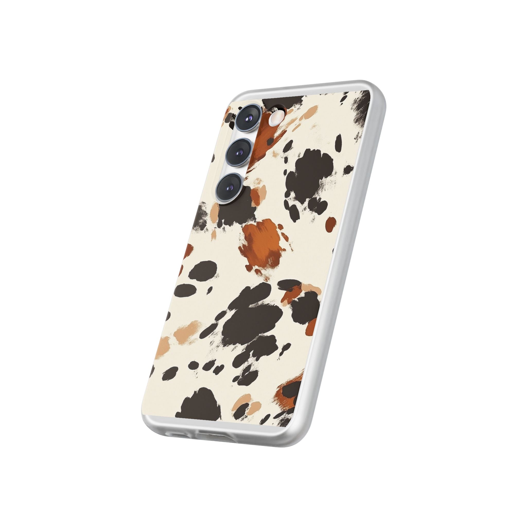 Brown Cow Print Phone Case, Artsulli - Art is Long, Life is Short, Phone Case, , , , , , ,