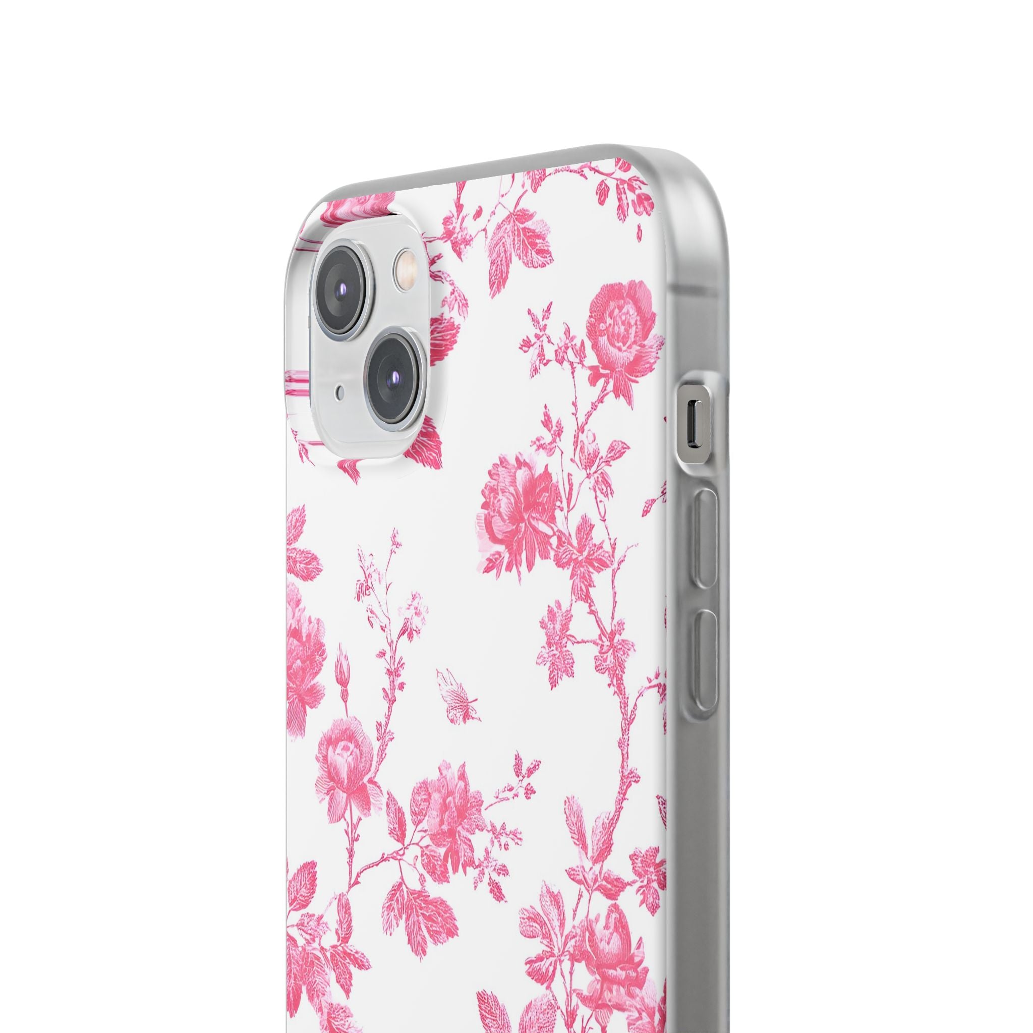 Pink and White Floral iPhone Case
