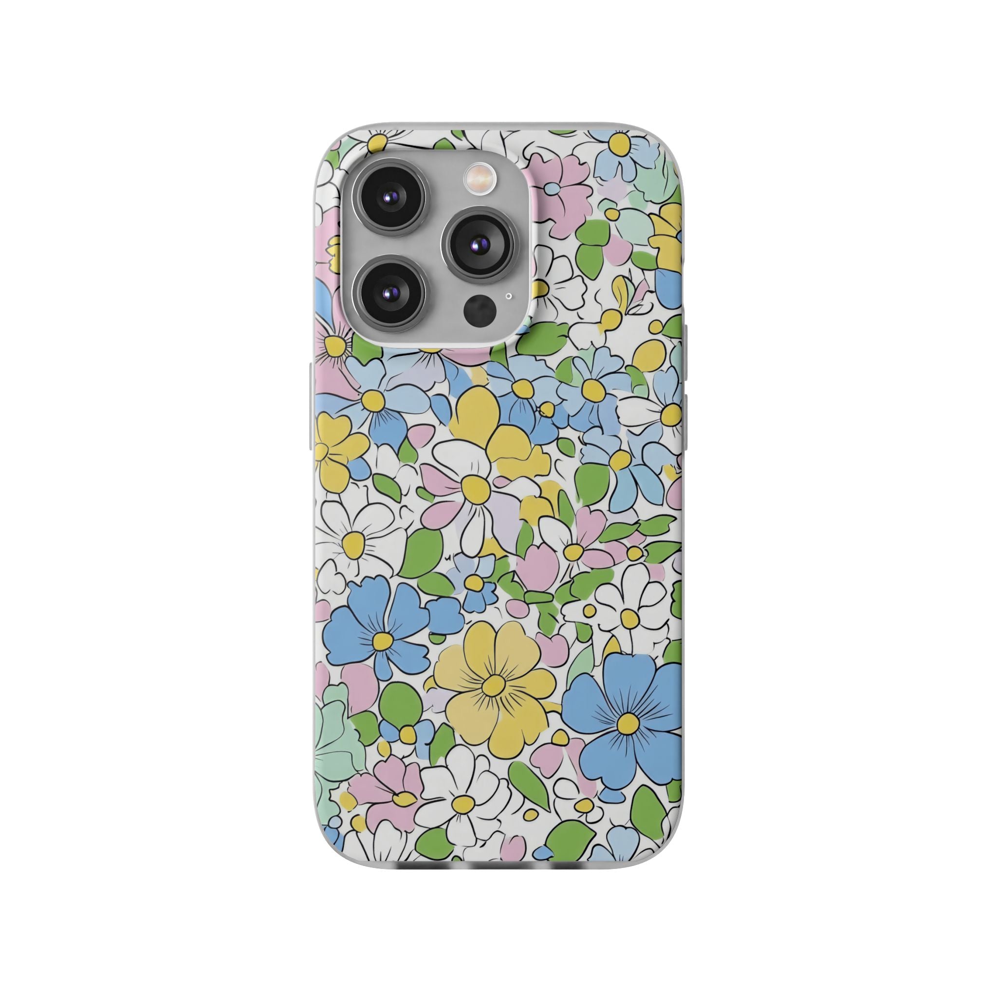 Colorful Floral Clear Flexi Case, Artsulli - Art is Long, Life is Short, Phone Case, Size, iPhone 14 Pro with gift packaging, , , , , 19704353163657410621