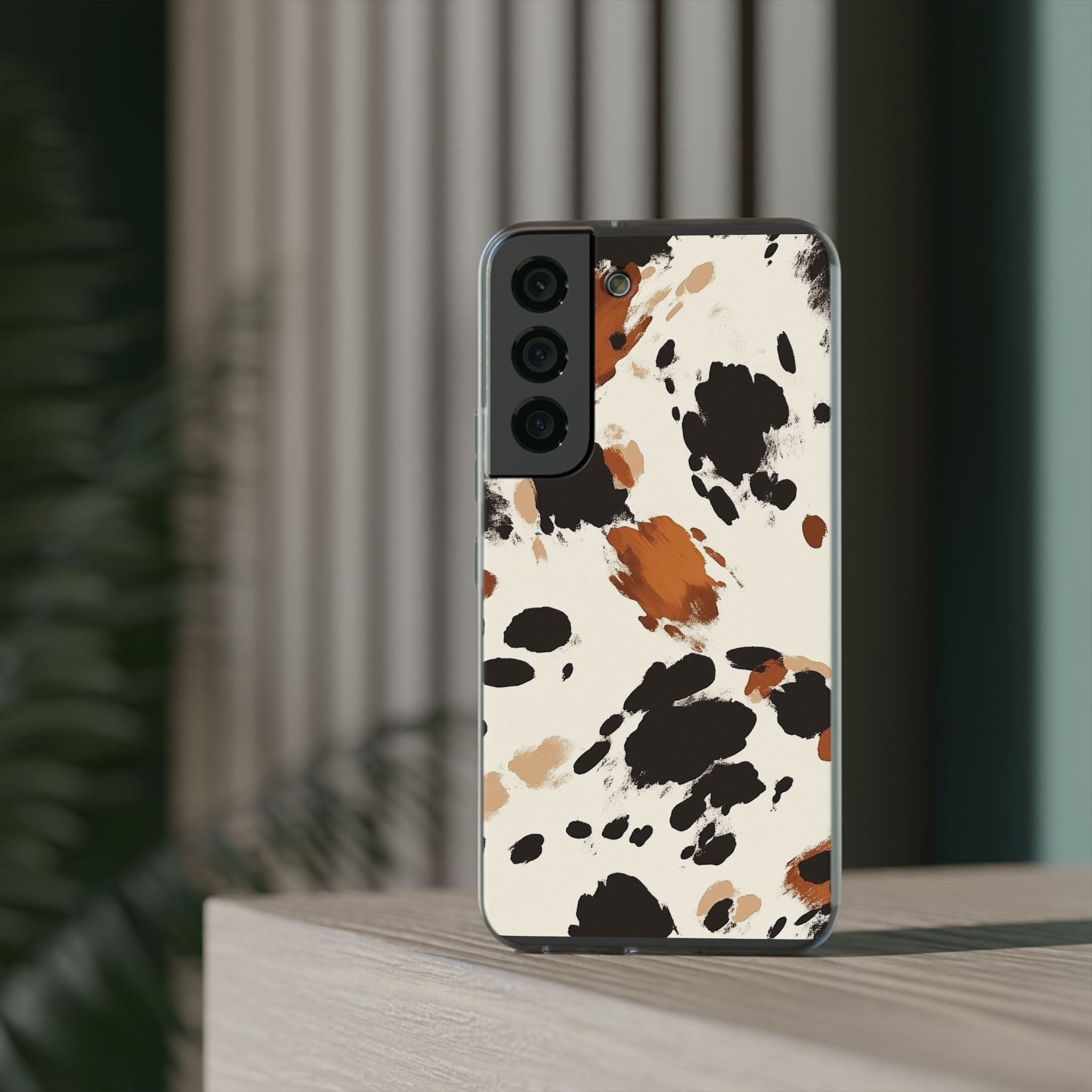 Brown Cow Print Phone Case, Artsulli - Art is Long, Life is Short, Phone Case, , , , , , ,