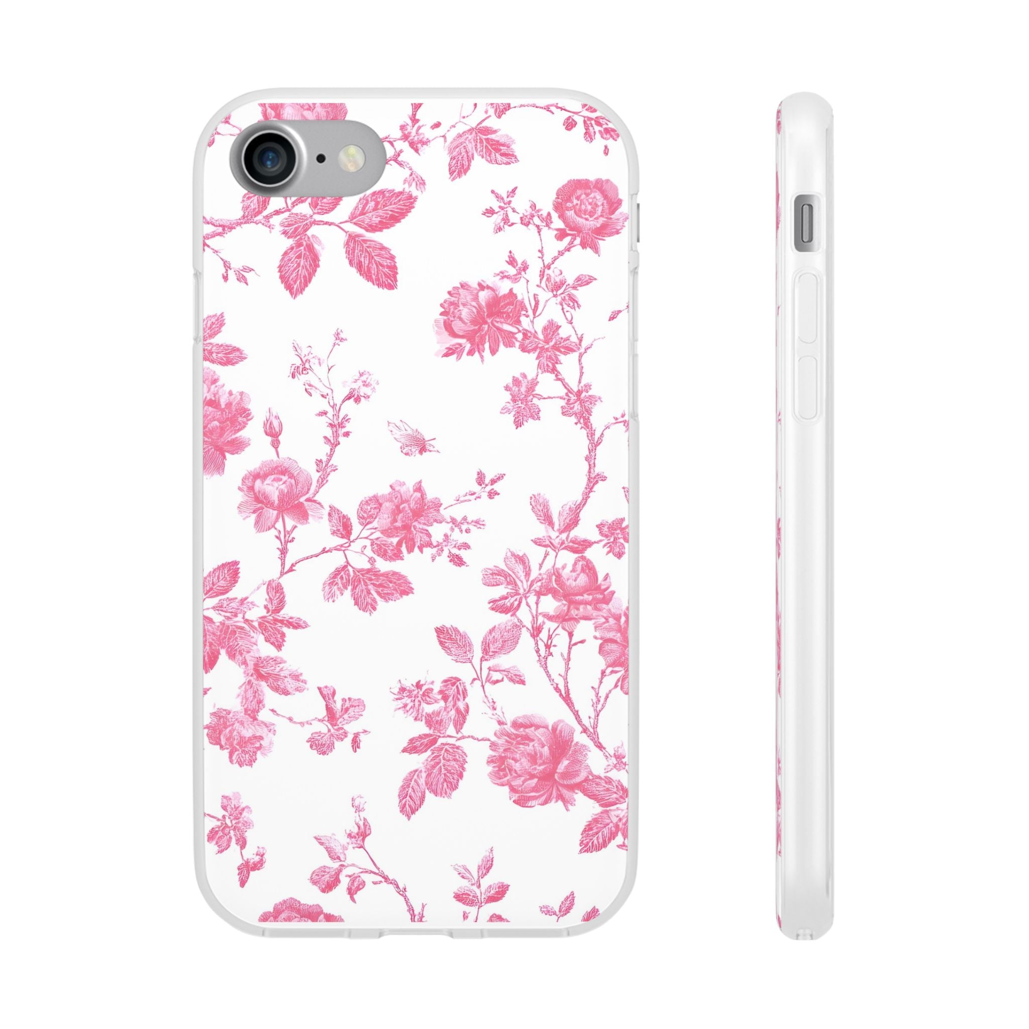 Pink and White Floral iPhone Case