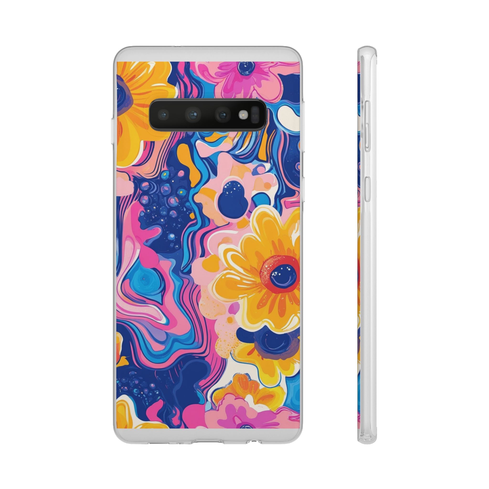 Psychedelic Floral iPhone Case, Artsulli - Art is Long, Life is Short, Phone Case, Size, Samsung Galaxy S10 with gift packaging, , , , , 50062693393755741737