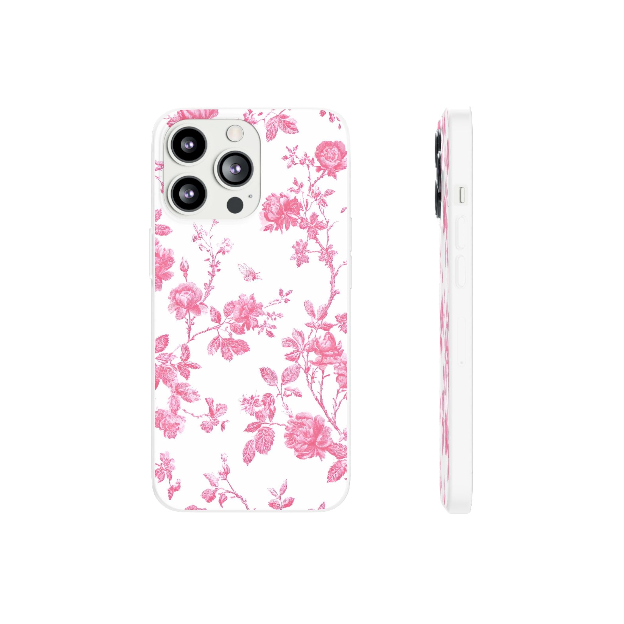 Pink and White Floral iPhone Case