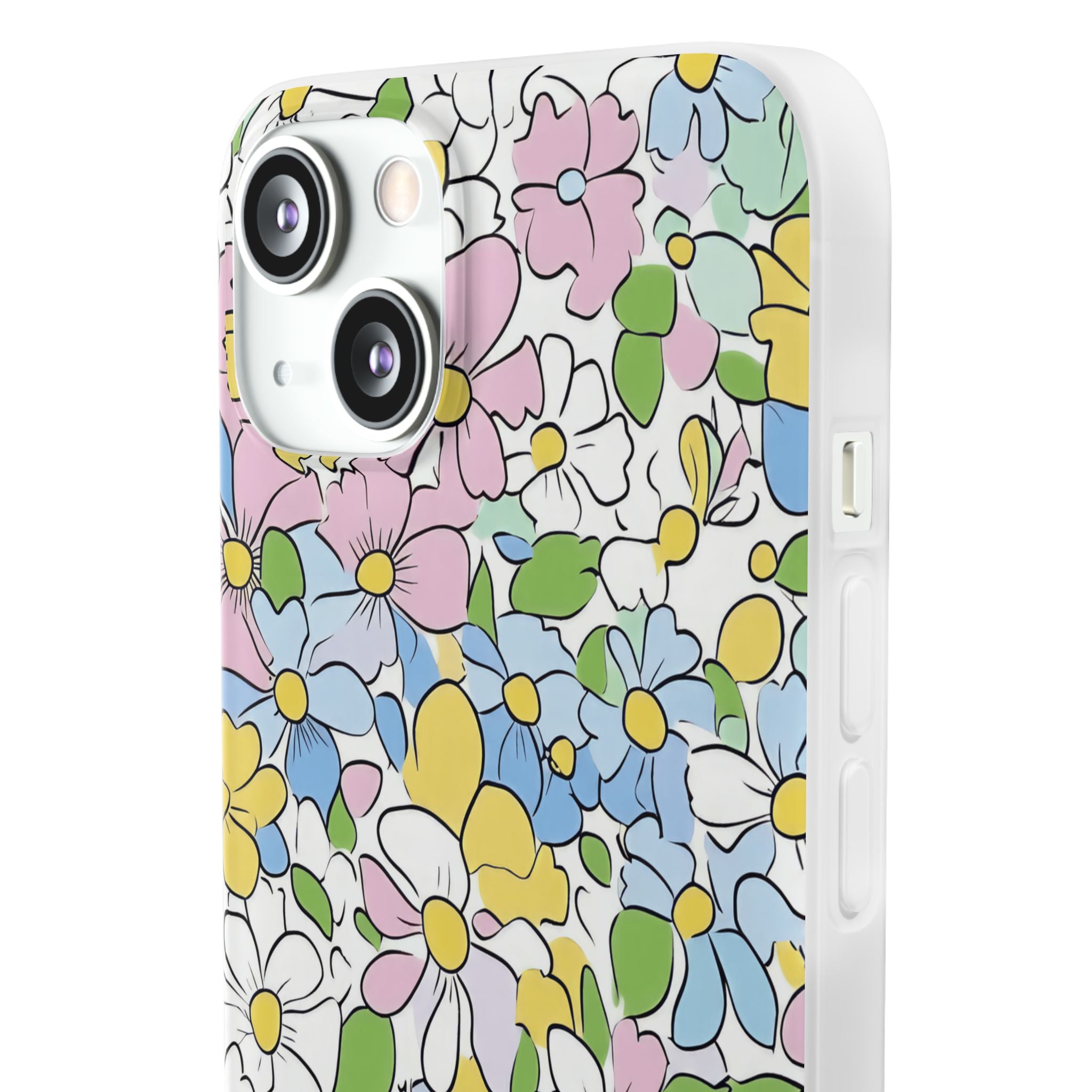 Colorful Floral Clear Flexi Case, Artsulli - Art is Long, Life is Short, Phone Case, , , , , , ,
