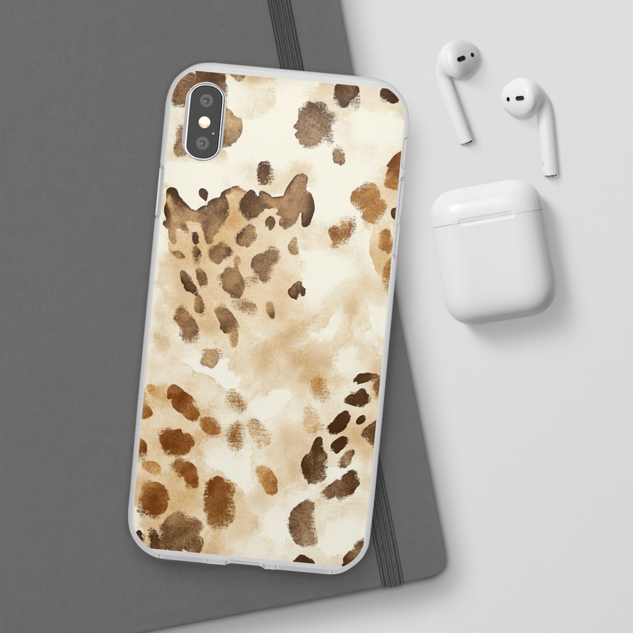 Brown and Beige Watercolor Dalmatian Phone Case, Artsulli - Art is Long, Life is Short, Phone Case, , , , , , ,
