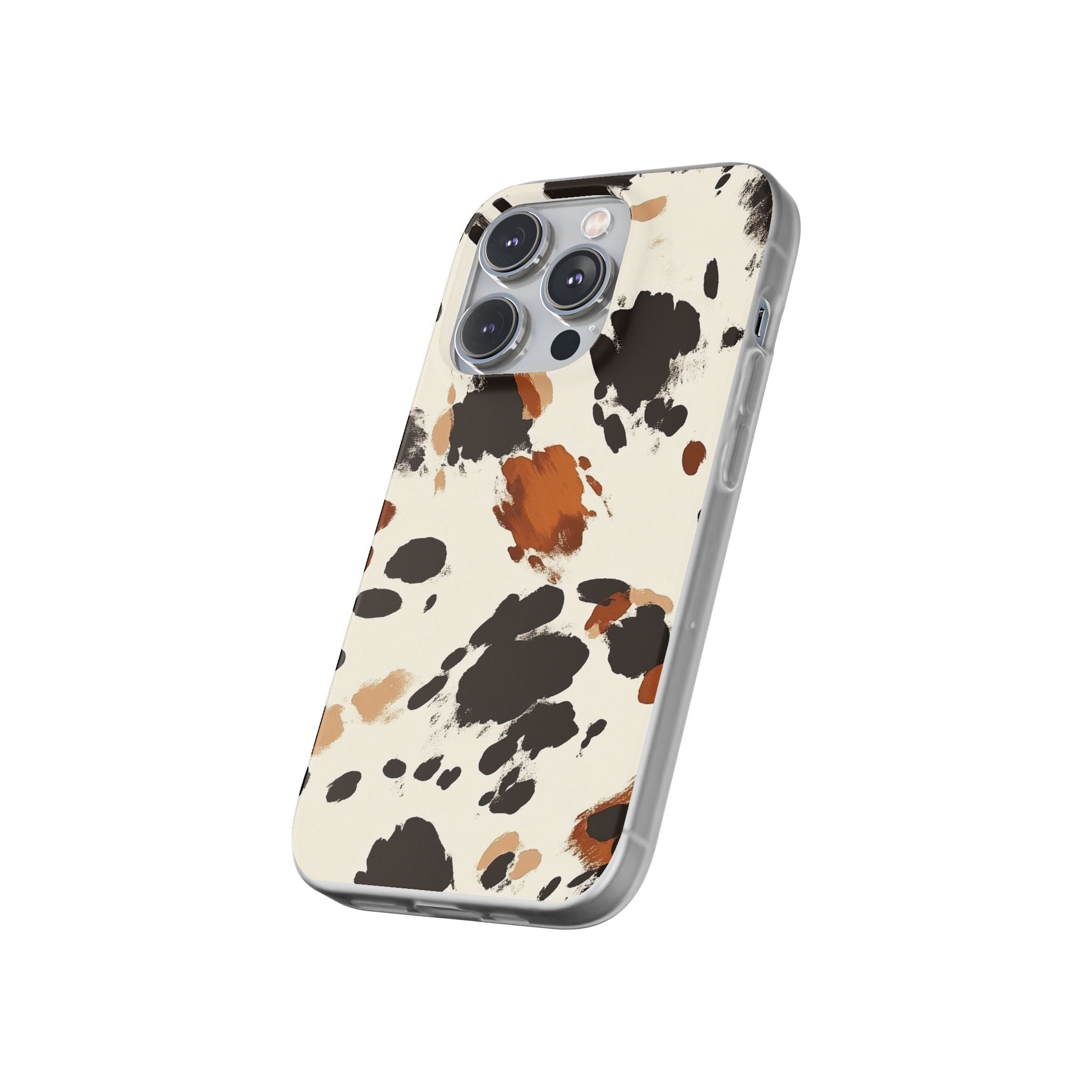 Brown Cow Print Phone Case, Artsulli - Art is Long, Life is Short, Phone Case, , , , , , ,