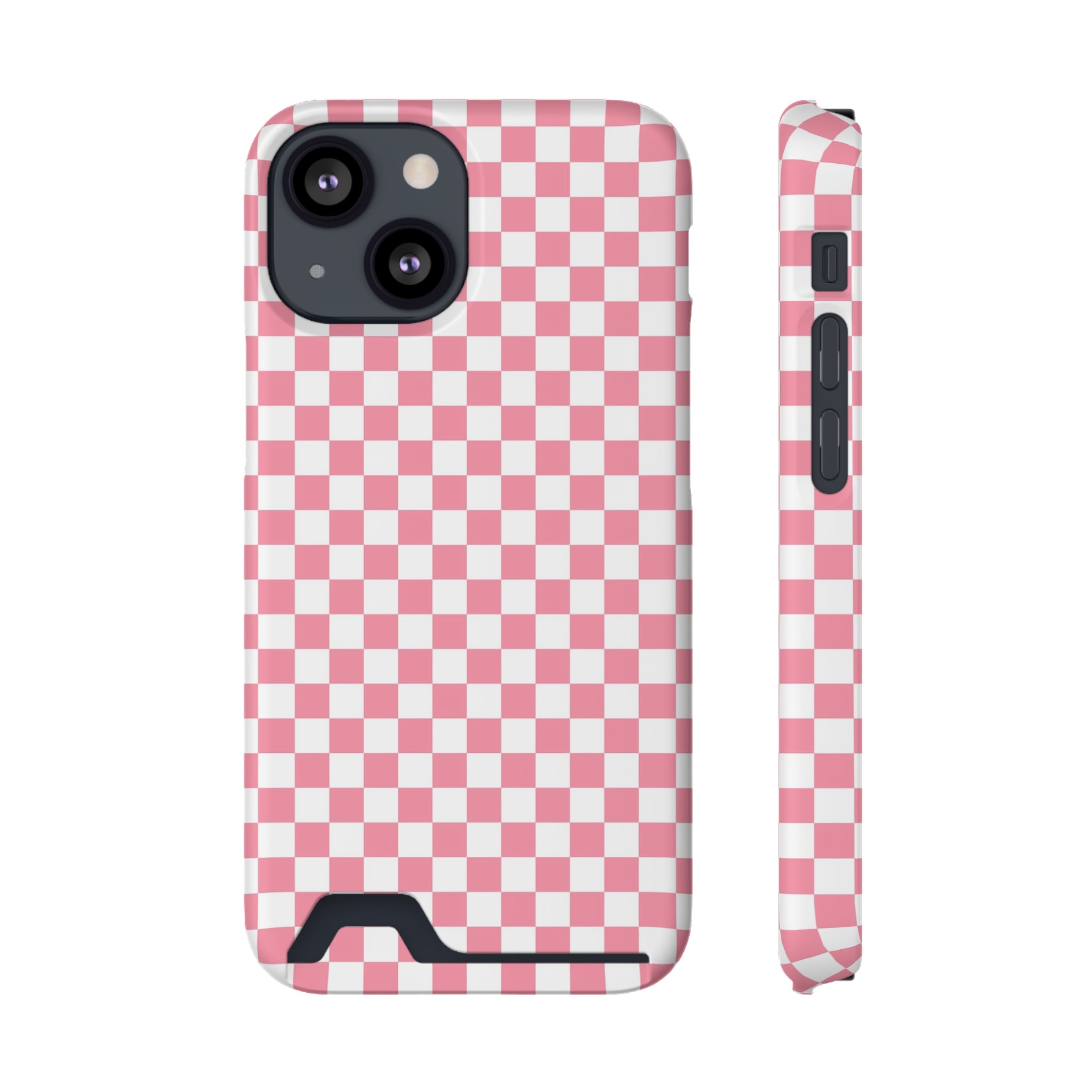 Brigandine Checkered Scene Phone Case With Card Holder, Artsulli - Art is Long, Life is Short, Phone Case, Size, iPhone 13 Mini, Surface, Matte, Shape, With gift packaging, 15049733131078700666