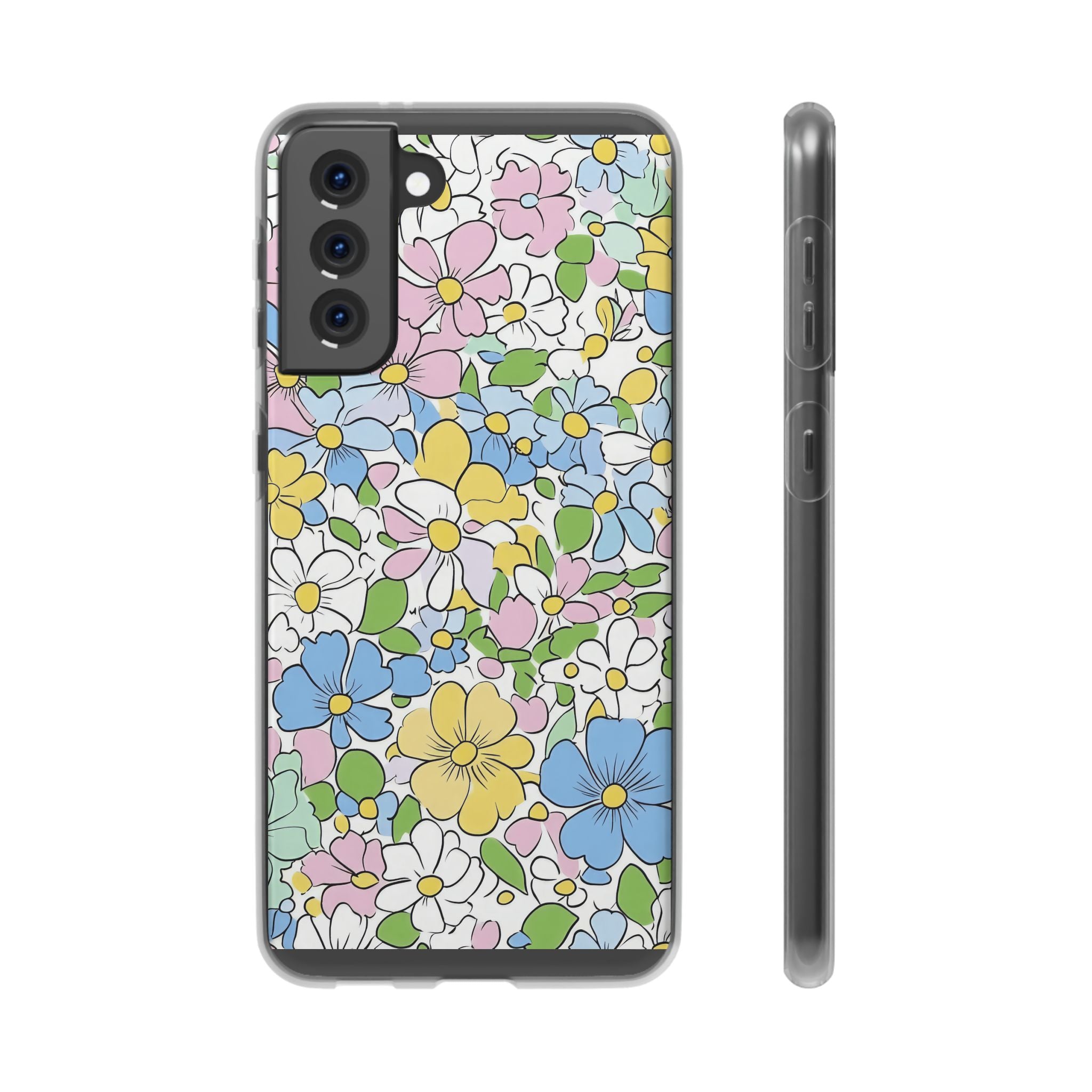 Colorful Floral Clear Flexi Case, Artsulli - Art is Long, Life is Short, Phone Case, Size, Samsung Galaxy S21 Plus, , , , , 22278770268838805816