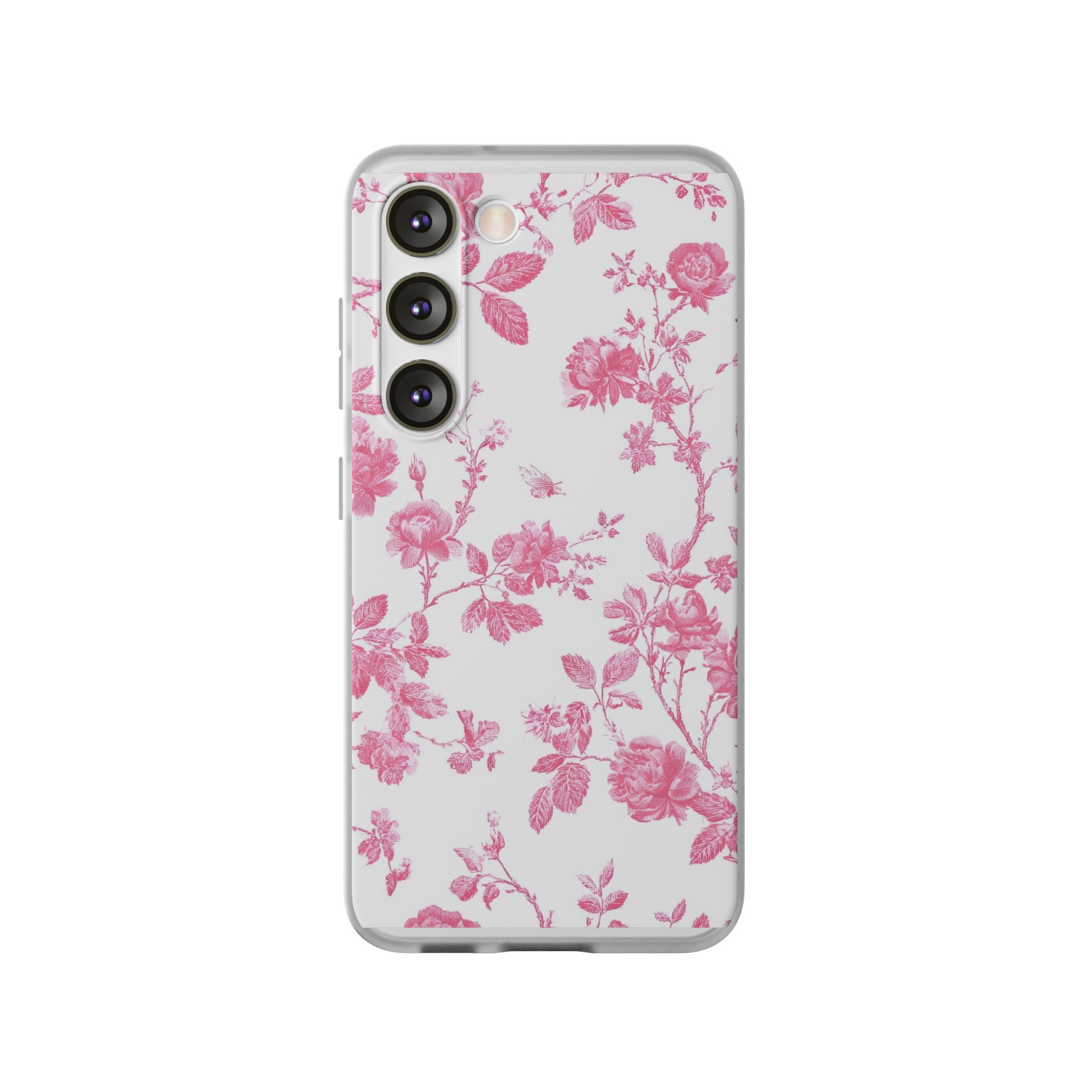Pink and White Floral iPhone Case