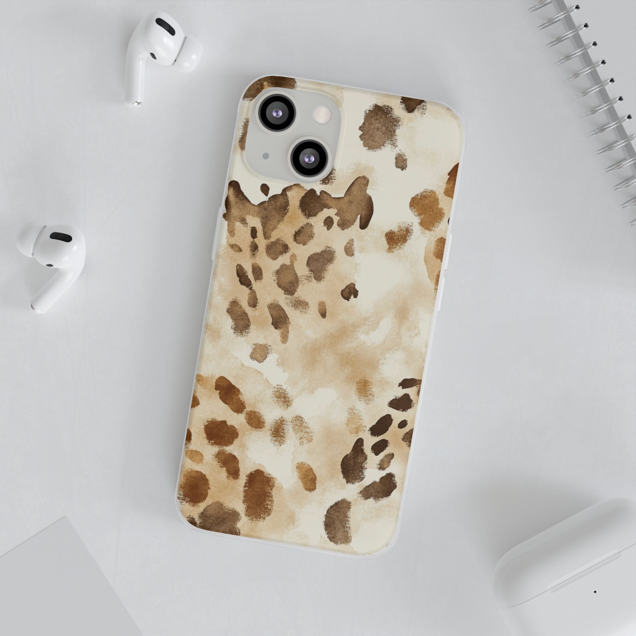 Brown and Beige Watercolor Dalmatian Phone Case, Artsulli - Art is Long, Life is Short, Phone Case, , , , , , ,
