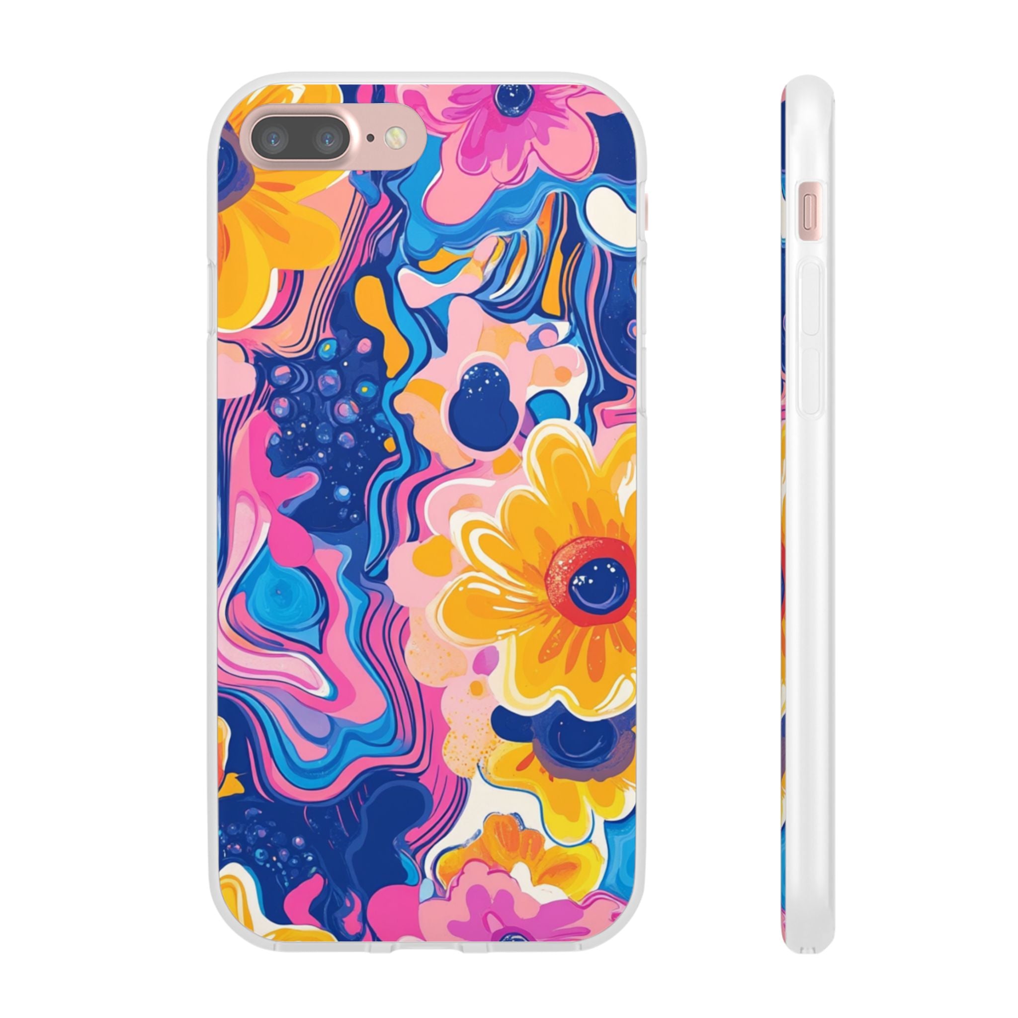 Psychedelic Floral iPhone Case, Artsulli - Art is Long, Life is Short, Phone Case, Size, iPhone 7 Plus, , , , , 33015962407266726866