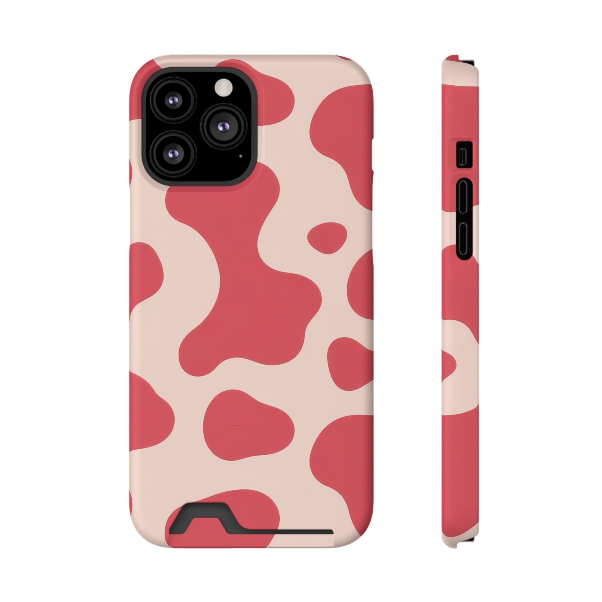 Red Jungle Cow Phone Case With Card Holder, Artsulli - Art is Long, Life is Short, Phone Case, Size, iPhone 13 Pro Max, Surface, Matte, Shape, With gift packaging, 11655827009270535627