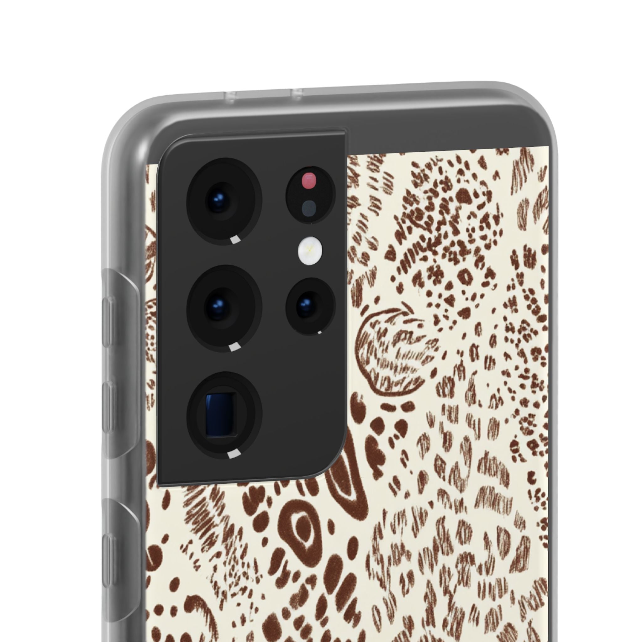 Brown Animal Print Flexi Case, Artsulli - Art is Long, Life is Short, Phone Case, , , , , , ,