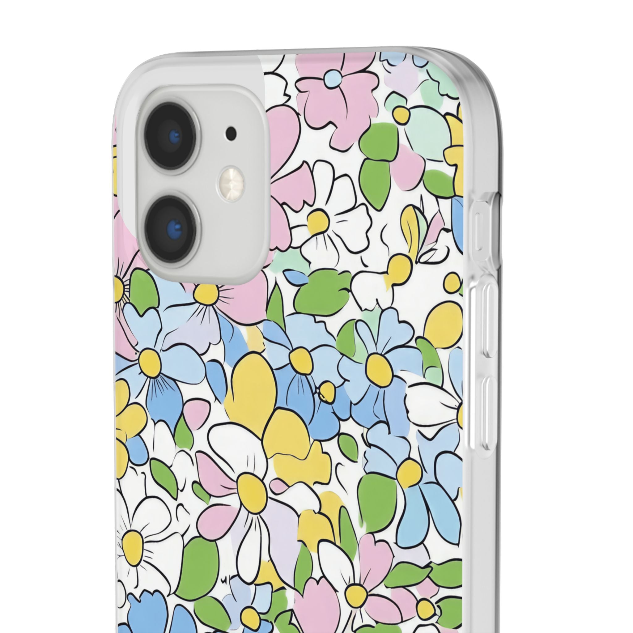 Colorful Floral Clear Flexi Case, Artsulli - Art is Long, Life is Short, Phone Case, , , , , , ,