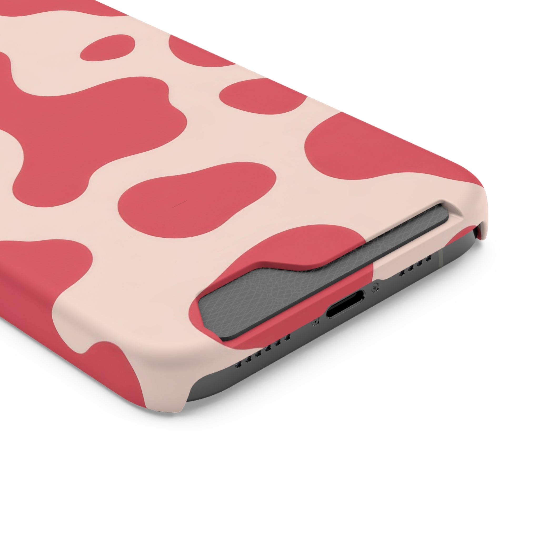 Red Jungle Cow Phone Case With Card Holder, Artsulli - Art is Long, Life is Short, Phone Case, , , , , , ,