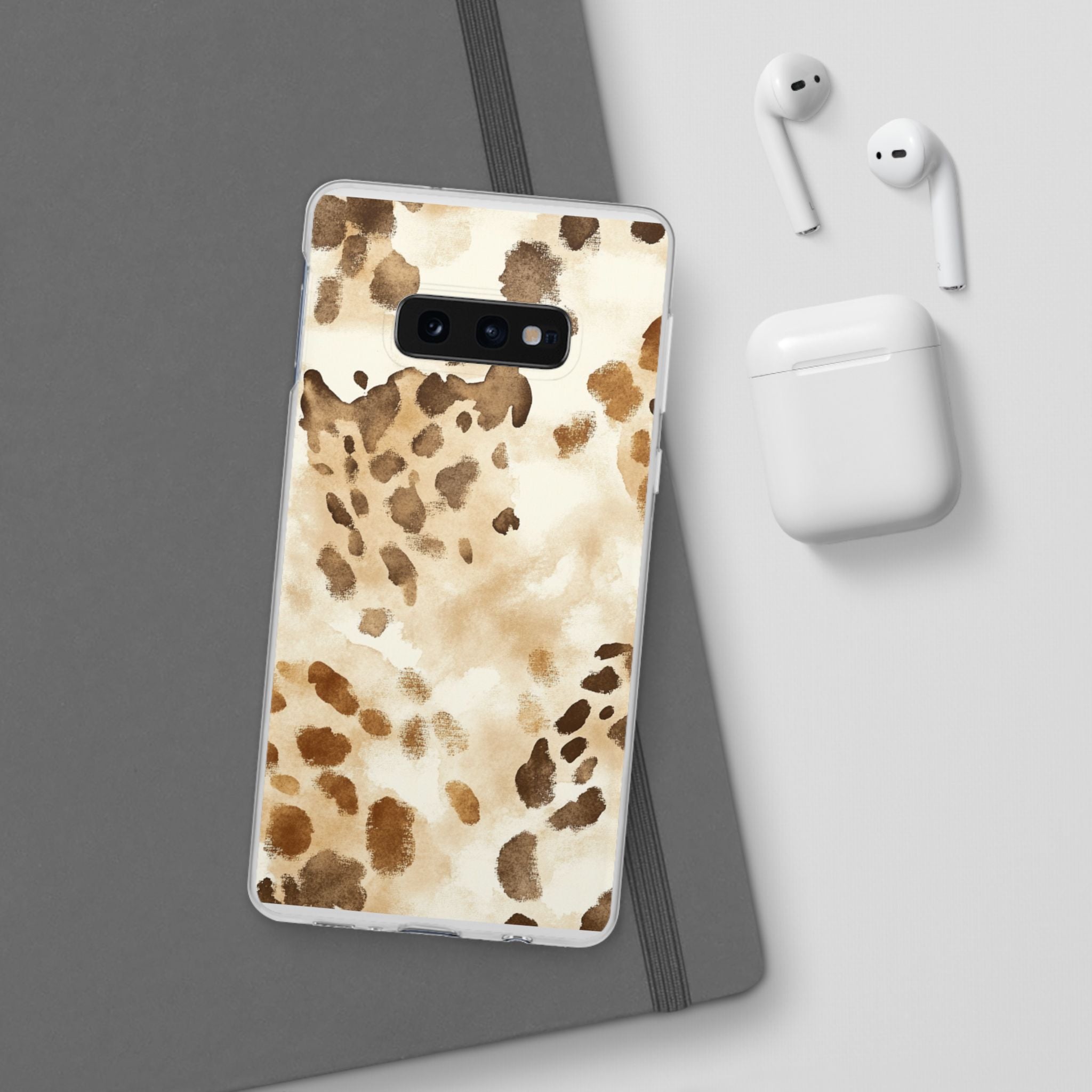Brown and Beige Watercolor Dalmatian Phone Case, Artsulli - Art is Long, Life is Short, Phone Case, , , , , , ,