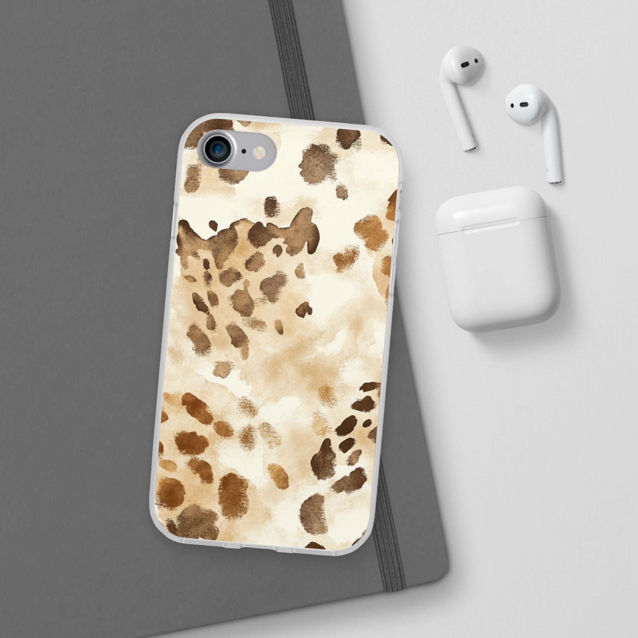 Brown and Beige Watercolor Dalmatian Phone Case, Artsulli - Art is Long, Life is Short, Phone Case, , , , , , ,