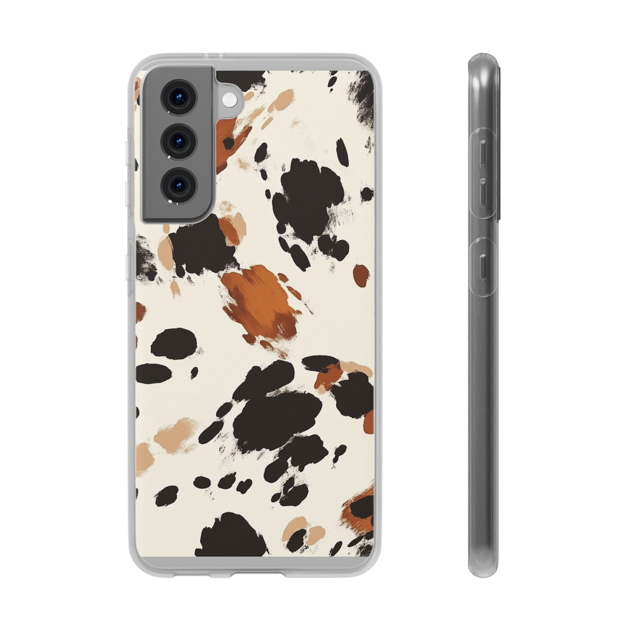 Brown Cow Print Phone Case, Artsulli - Art is Long, Life is Short, Phone Case, Size, Samsung Galaxy S21 with gift packaging, , , , , 33138672826330614045
