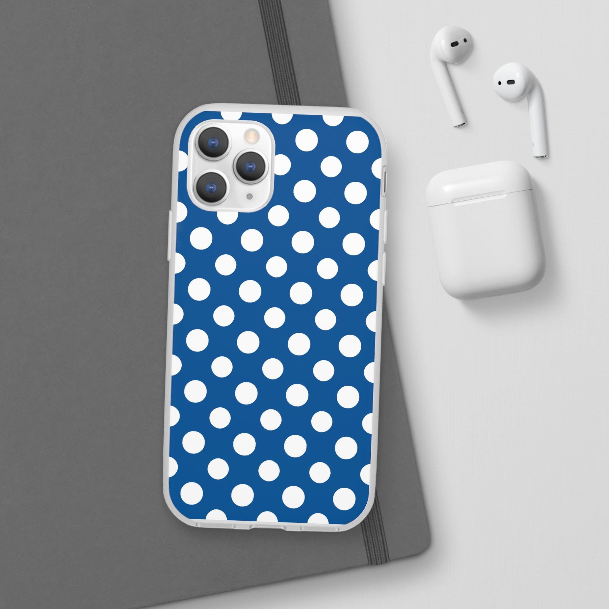 Blue and White Polka Dot iPhone Case, Artsulli - Art is Long, Life is Short, Phone Case, , , , , , ,