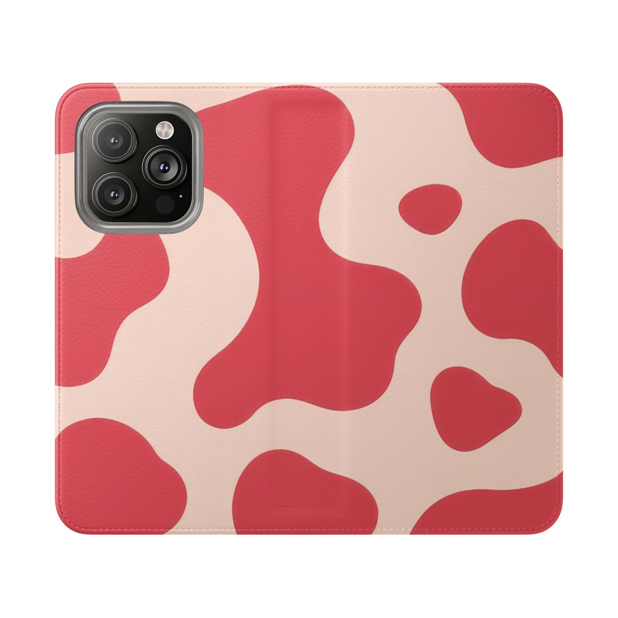 Red Jungle Cow Flip Cases, Artsulli - Art is Long, Life is Short, Phone Case, Size, iPhone 14 Pro, , , , , 10526926439575504344