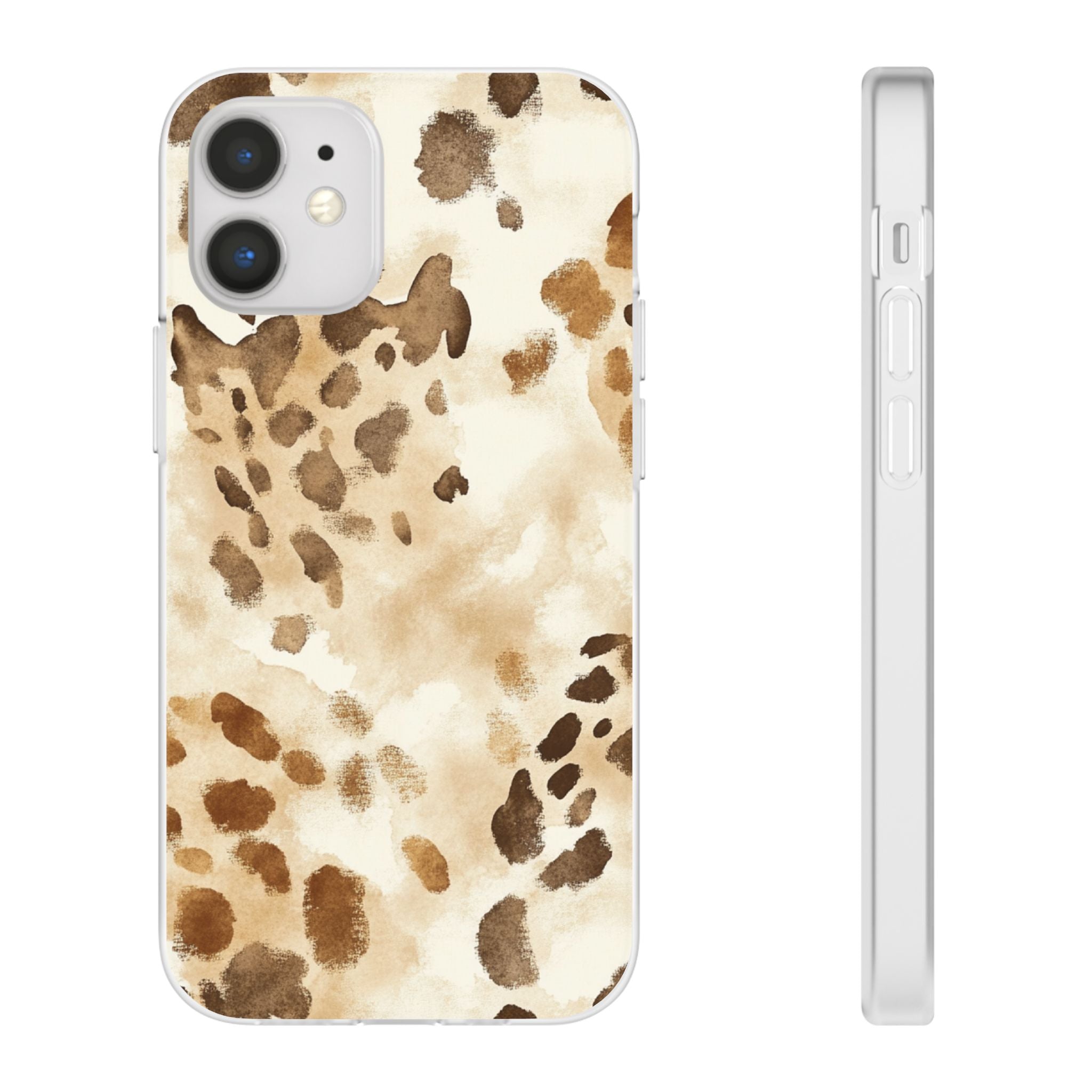 Brown and Beige Watercolor Dalmatian Phone Case, Artsulli - Art is Long, Life is Short, Phone Case, Size, iPhone 12 Mini, , , , , 15173854920499716224