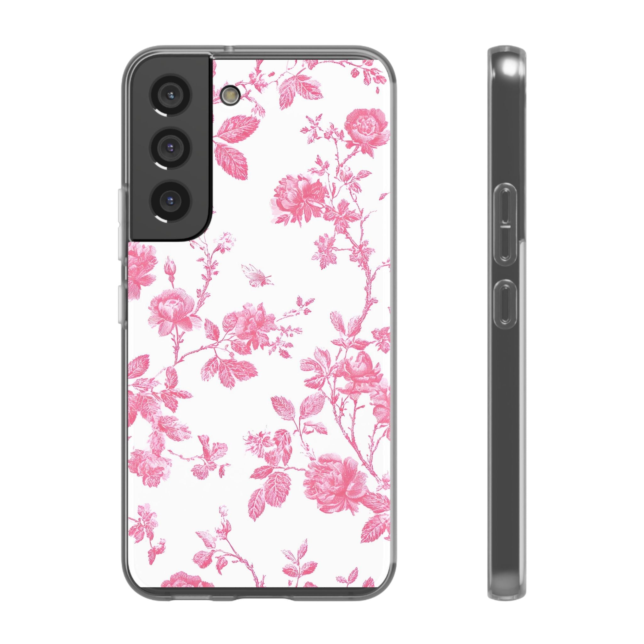 Pink and White Floral iPhone Case