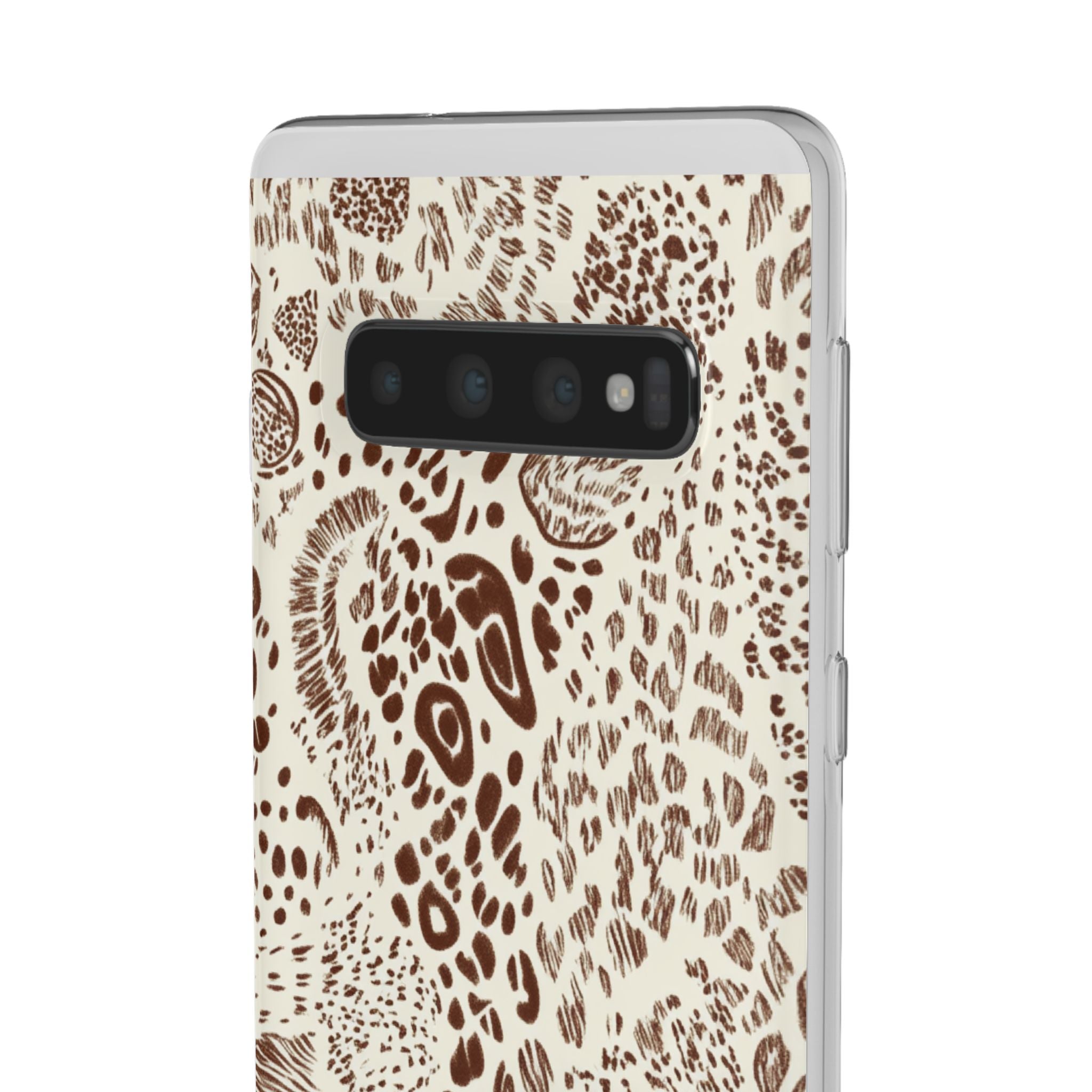 Brown Animal Print Flexi Case, Artsulli - Art is Long, Life is Short, Phone Case, , , , , , ,