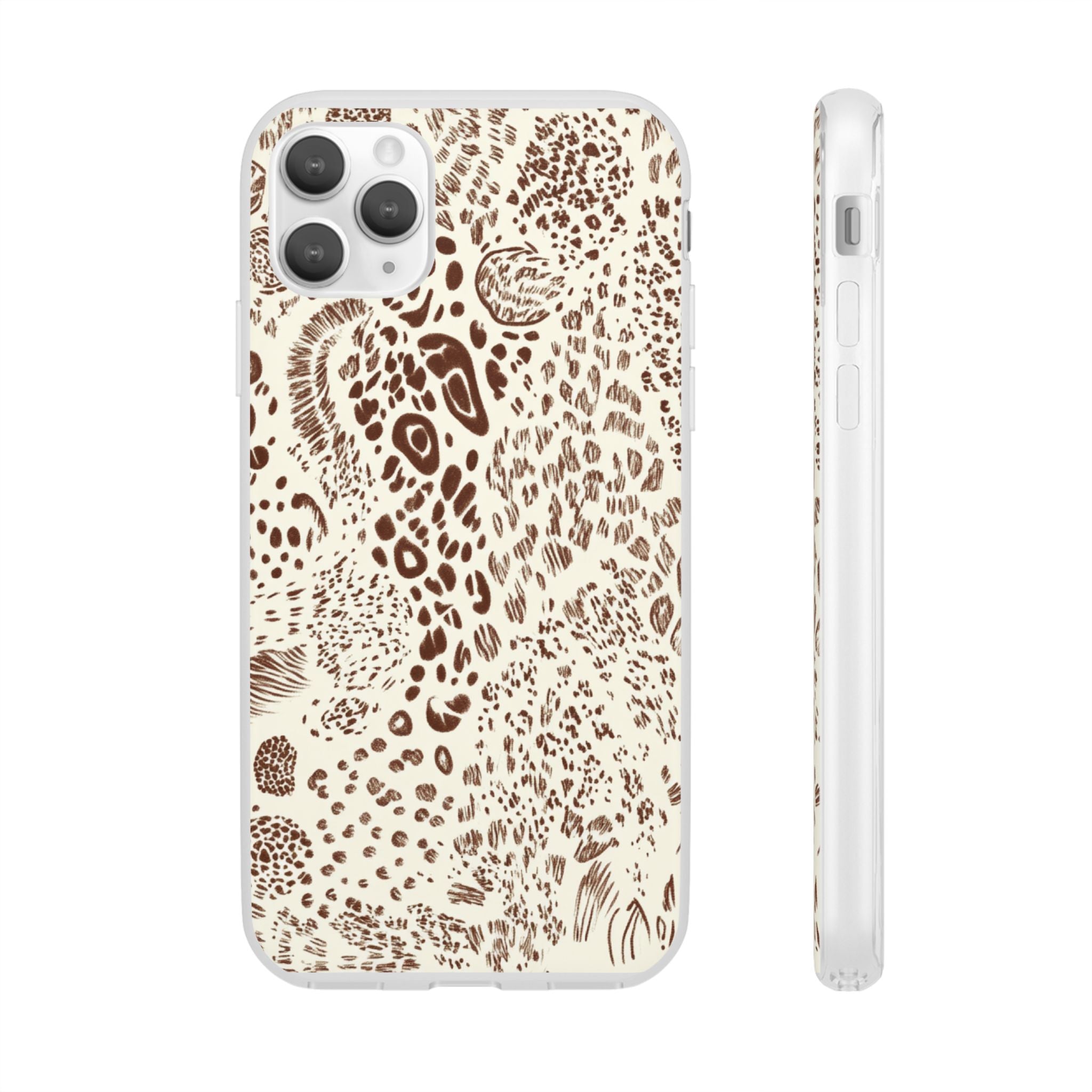 Brown Animal Print Flexi Case, Artsulli - Art is Long, Life is Short, Phone Case, Size, iPhone 11 Pro Max with gift packaging, , , , , 16403705908391818051
