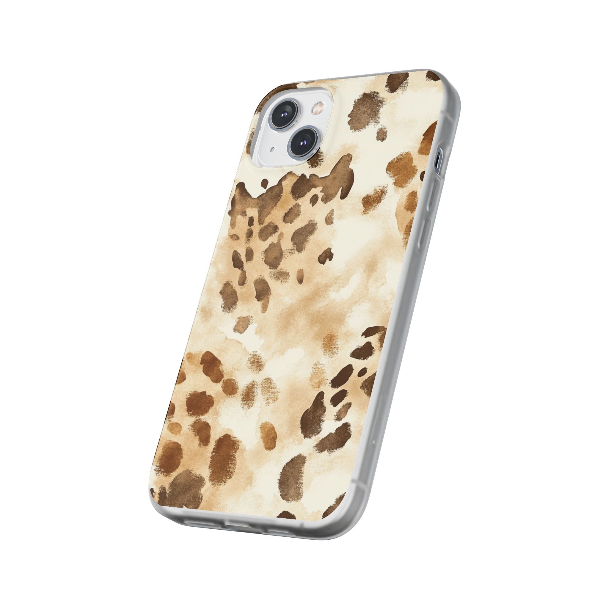 Brown and Beige Watercolor Dalmatian Phone Case, Artsulli - Art is Long, Life is Short, Phone Case, , , , , , ,