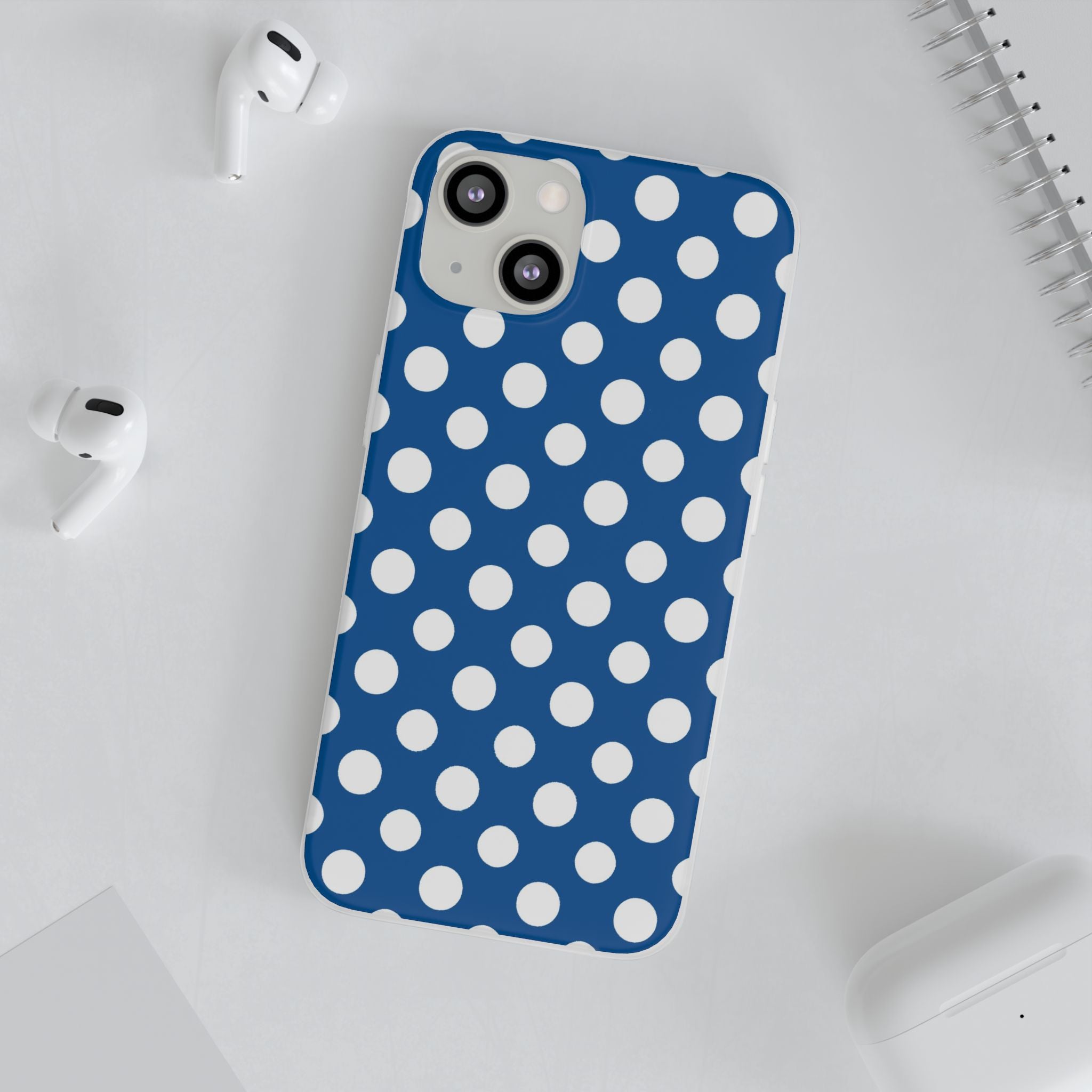 Blue and White Polka Dot iPhone Case, Artsulli - Art is Long, Life is Short, Phone Case, , , , , , ,