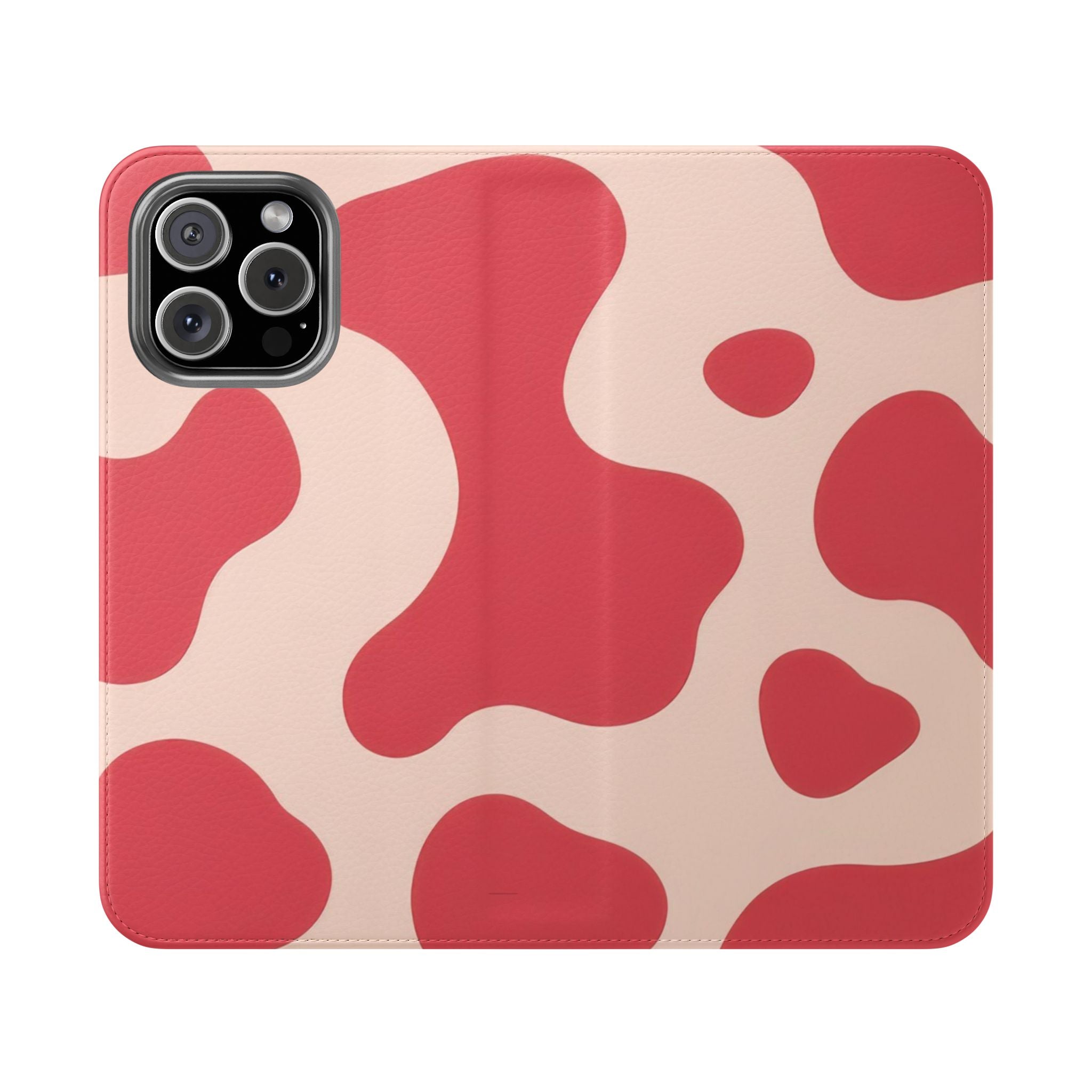 Red Jungle Cow Flip Cases, Artsulli - Art is Long, Life is Short, Phone Case, Size, iPhone 16 Pro Max, , , , , 32124018080154128836