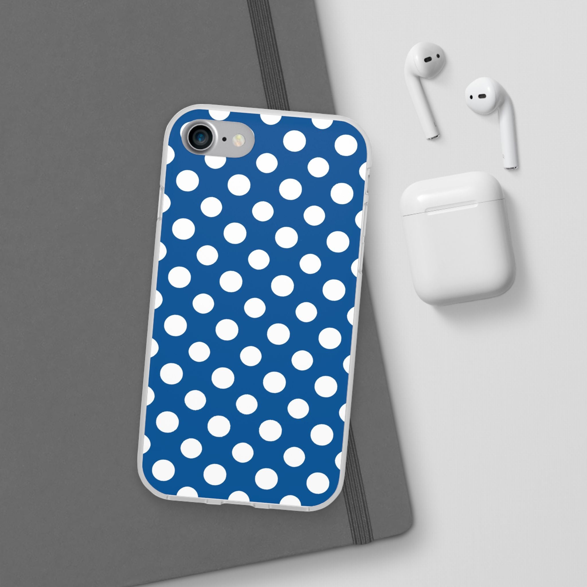 Blue and White Polka Dot iPhone Case, Artsulli - Art is Long, Life is Short, Phone Case, , , , , , ,