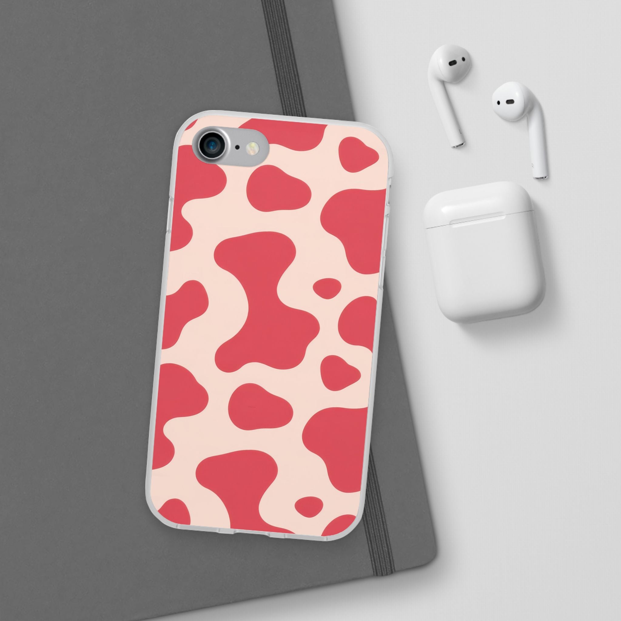 Red Jungle Cow Flexi Cases, Artsulli - Art is Long, Life is Short, Phone Case, , , , , , ,