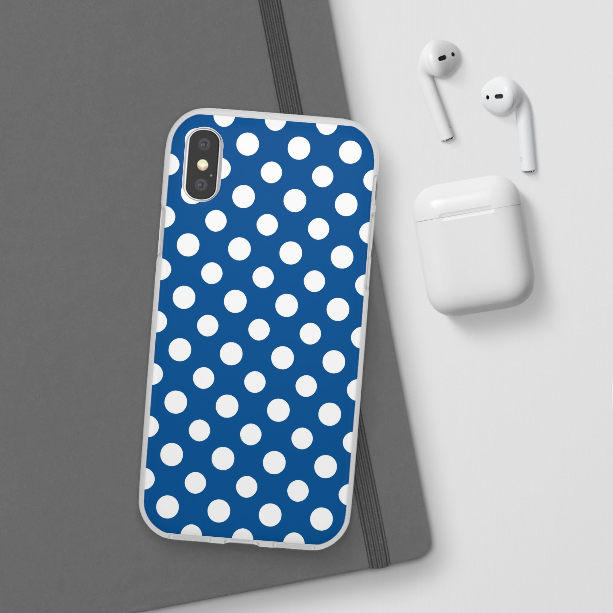 Blue and White Polka Dot iPhone Case, Artsulli - Art is Long, Life is Short, Phone Case, , , , , , ,