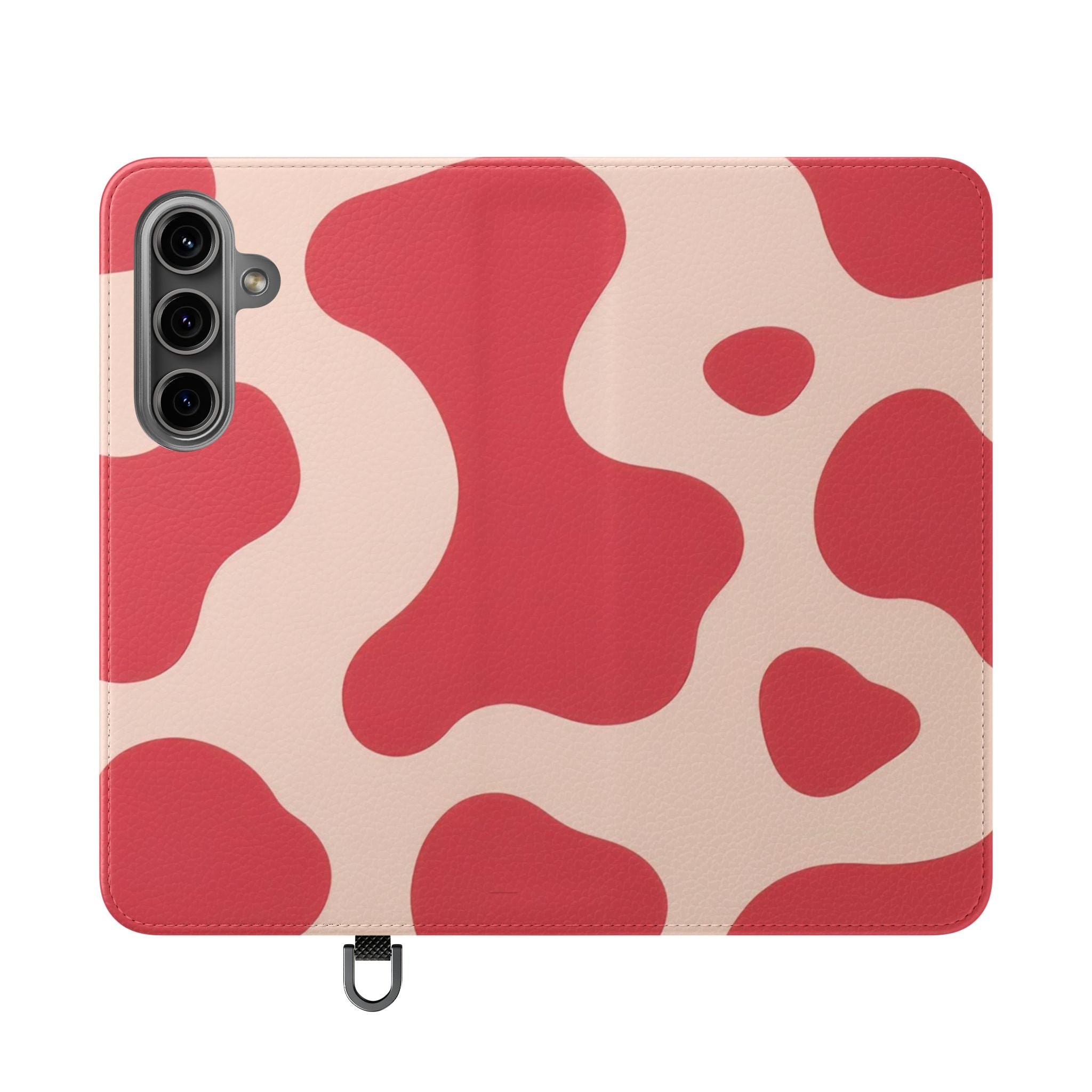 Red Jungle Cow Flip Cases, Artsulli - Art is Long, Life is Short, Phone Case, Size, Samsung Galaxy S24, , , , , 41773017103723679134