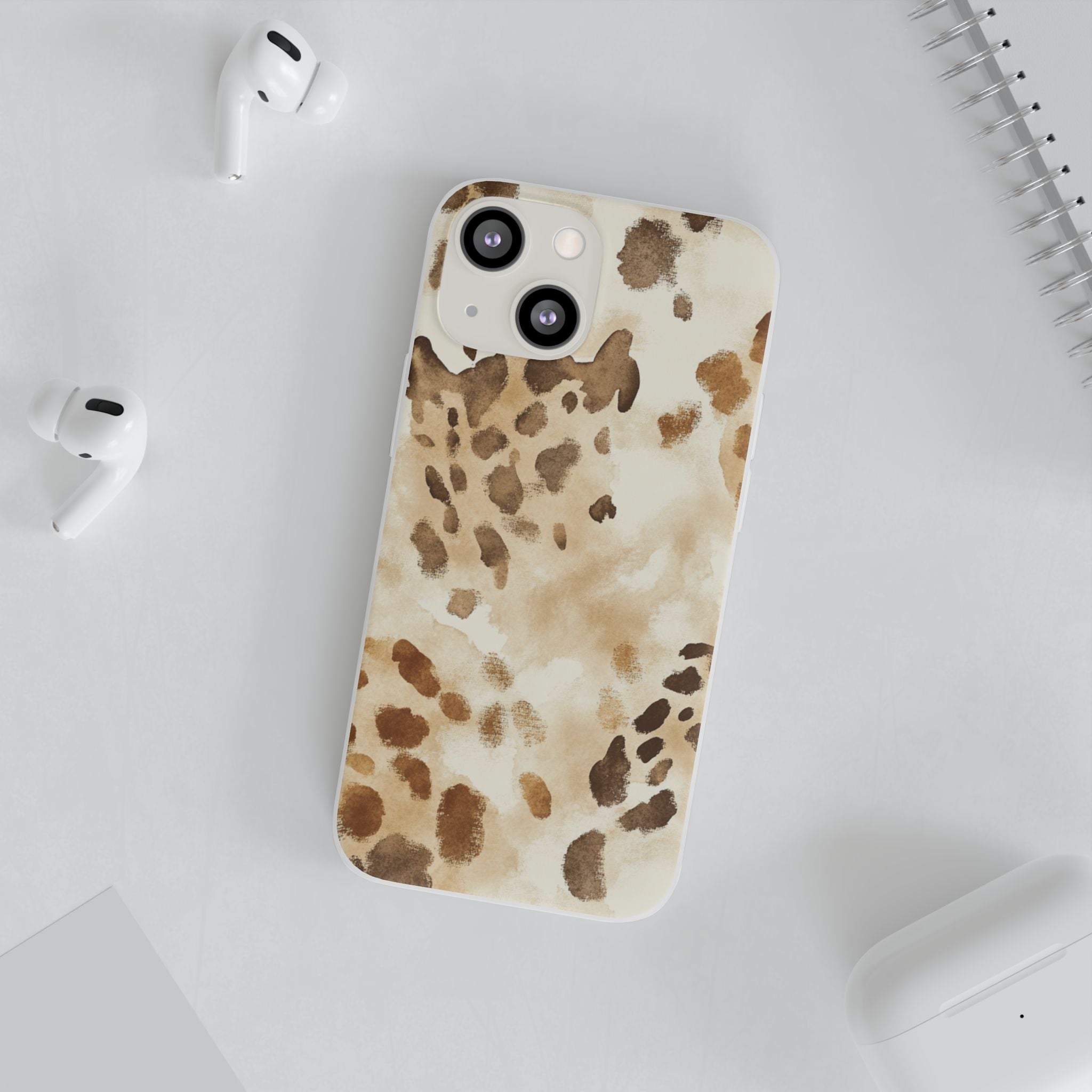 Brown and Beige Watercolor Dalmatian Phone Case, Artsulli - Art is Long, Life is Short, Phone Case, , , , , , ,
