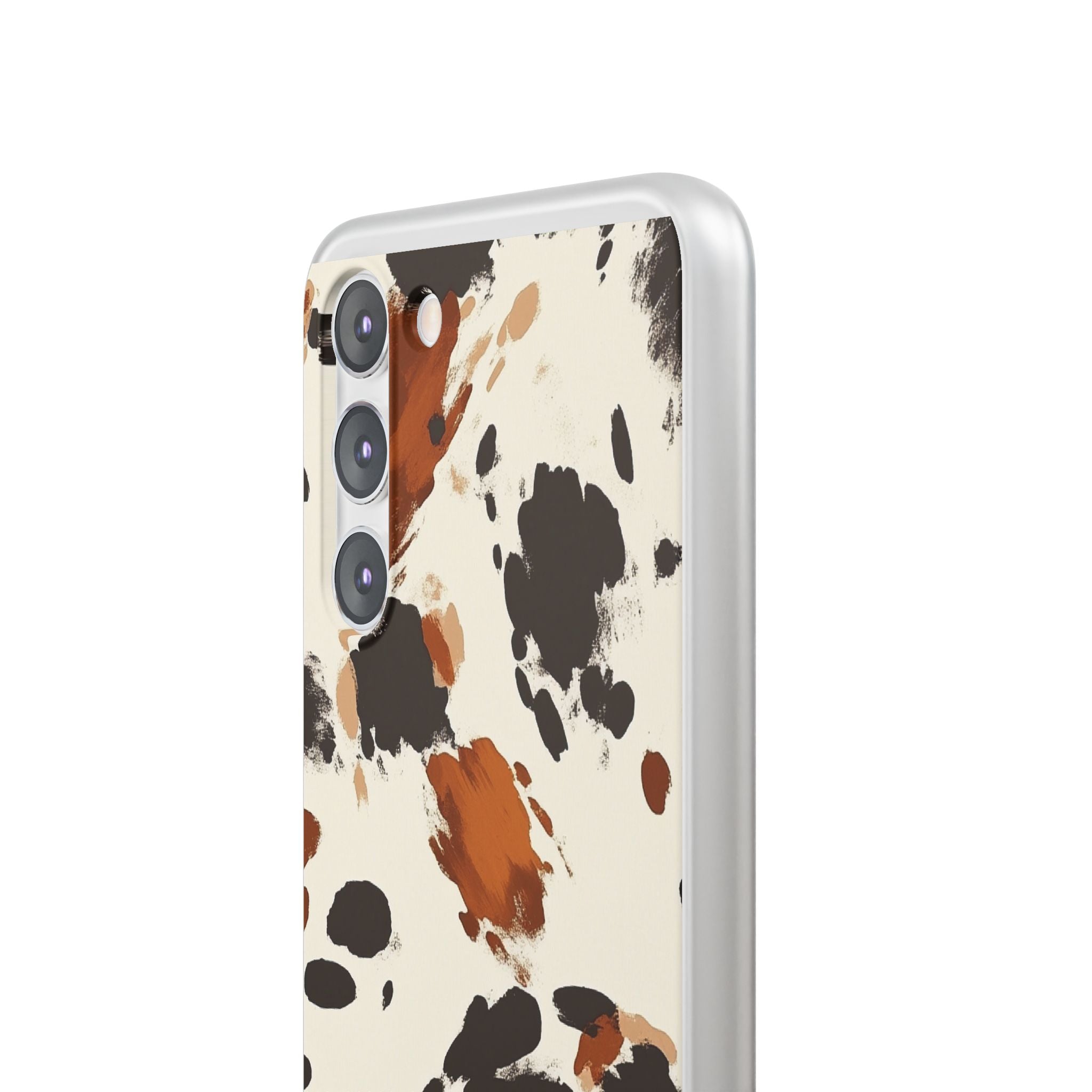 Brown Cow Print Phone Case, Artsulli - Art is Long, Life is Short, Phone Case, , , , , , ,