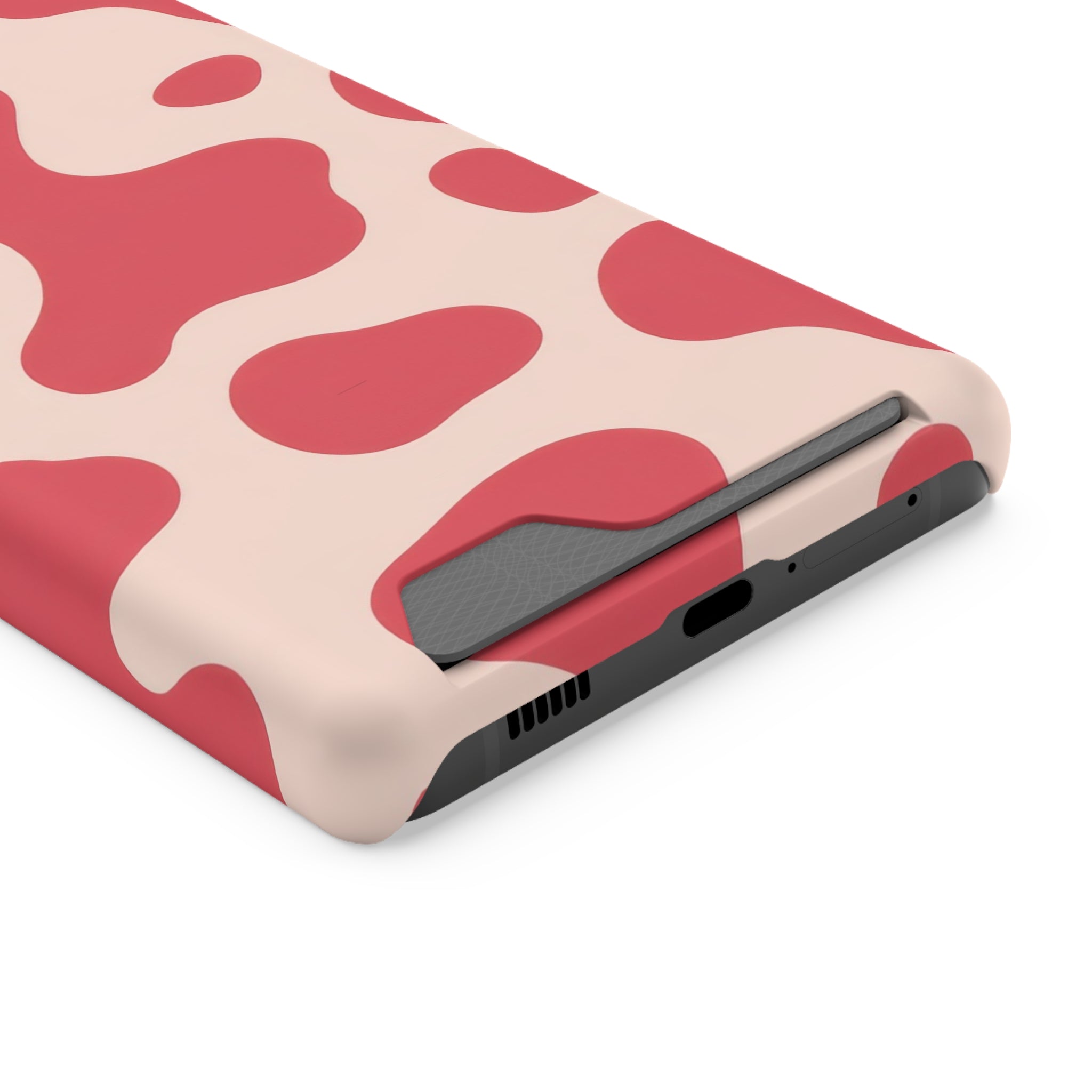 Red Jungle Cow Phone Case With Card Holder, Artsulli - Art is Long, Life is Short, Phone Case, , , , , , ,