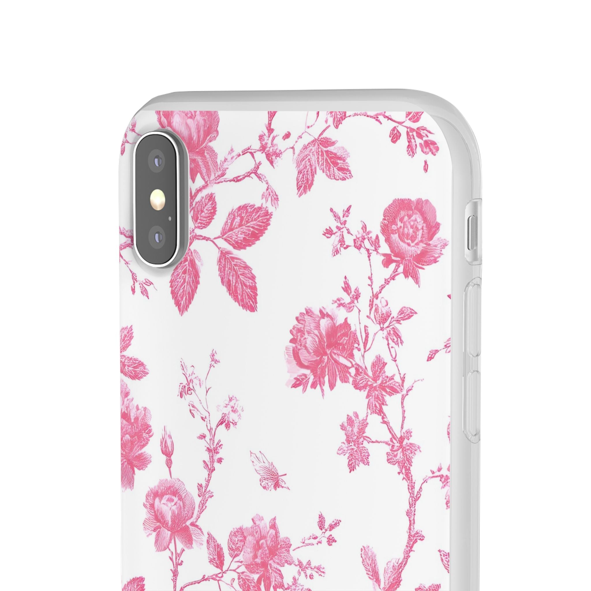 Pink and White Floral iPhone Case