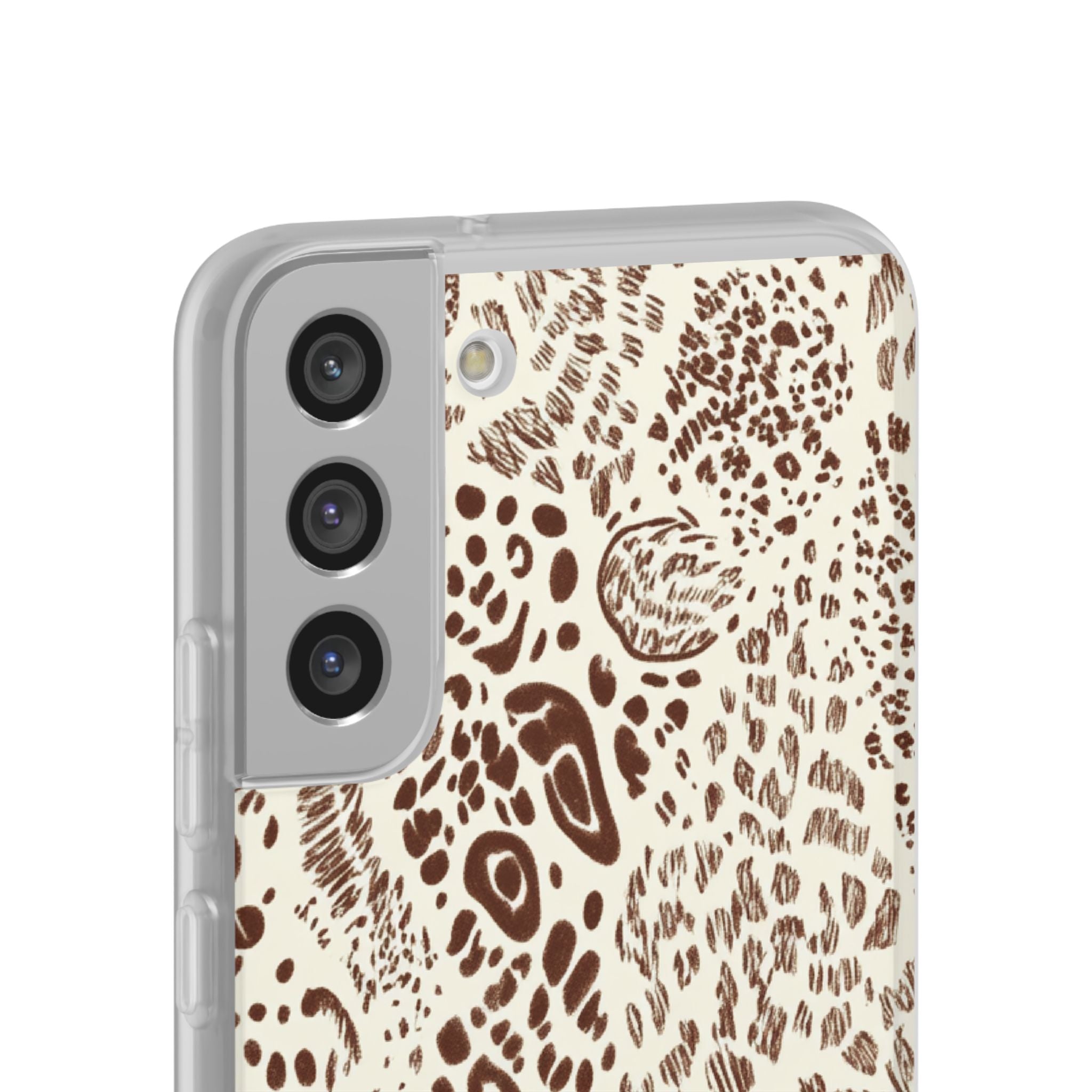 Brown Animal Print Flexi Case, Artsulli - Art is Long, Life is Short, Phone Case, , , , , , ,