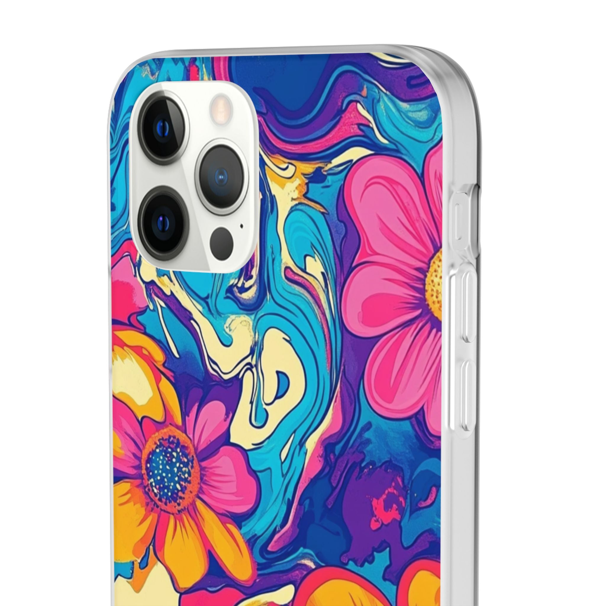 Vibrant Psychedelic Floral Flexi Case, Artsulli - Art is Long, Life is Short, Phone Case, , , , , , ,