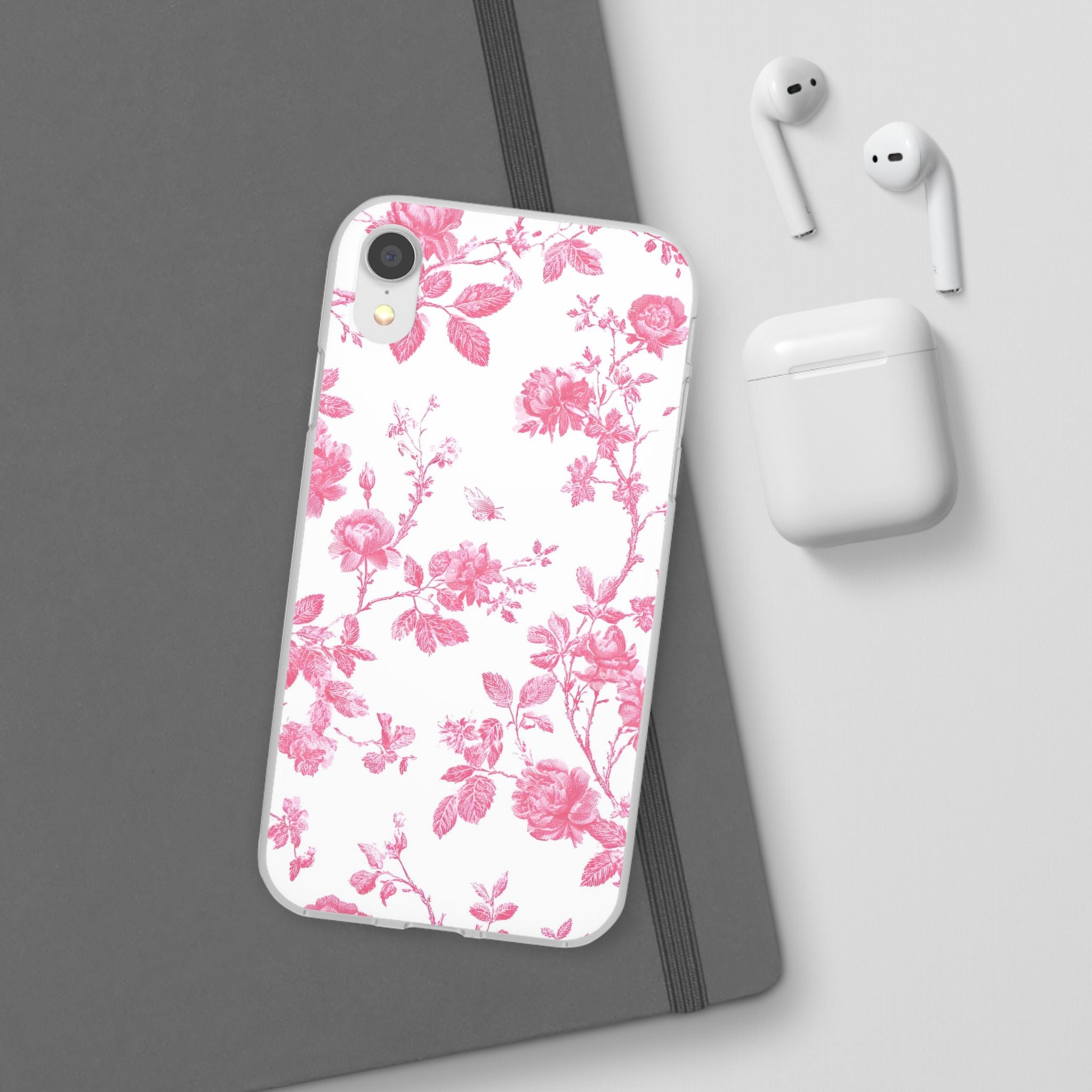 Pink and White Floral iPhone Case