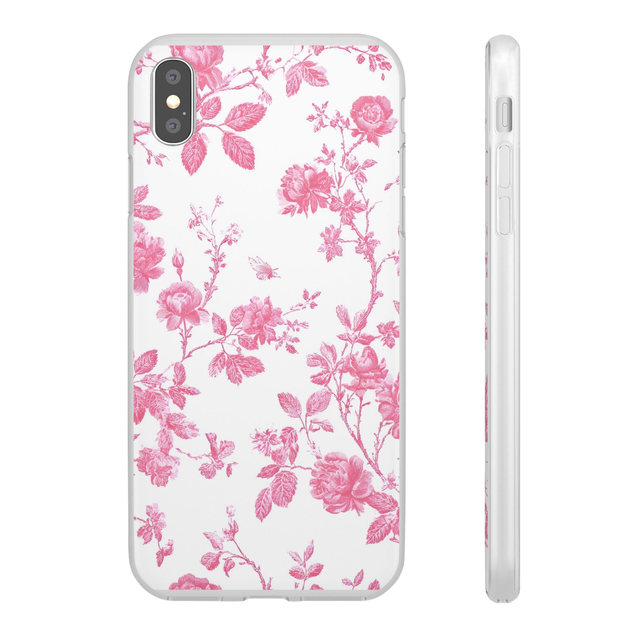 Pink and White Floral iPhone Case