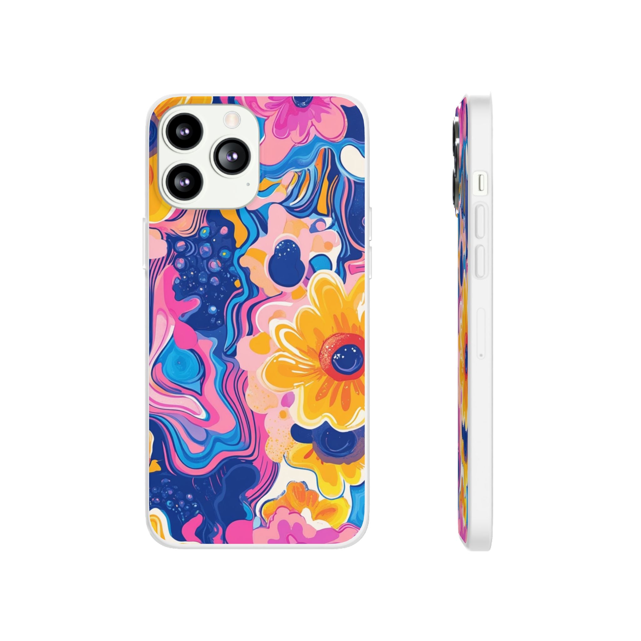 Psychedelic Floral iPhone Case, Artsulli - Art is Long, Life is Short, Phone Case, Size, iPhone 13 Pro Max, , , , , 20285241898608021942