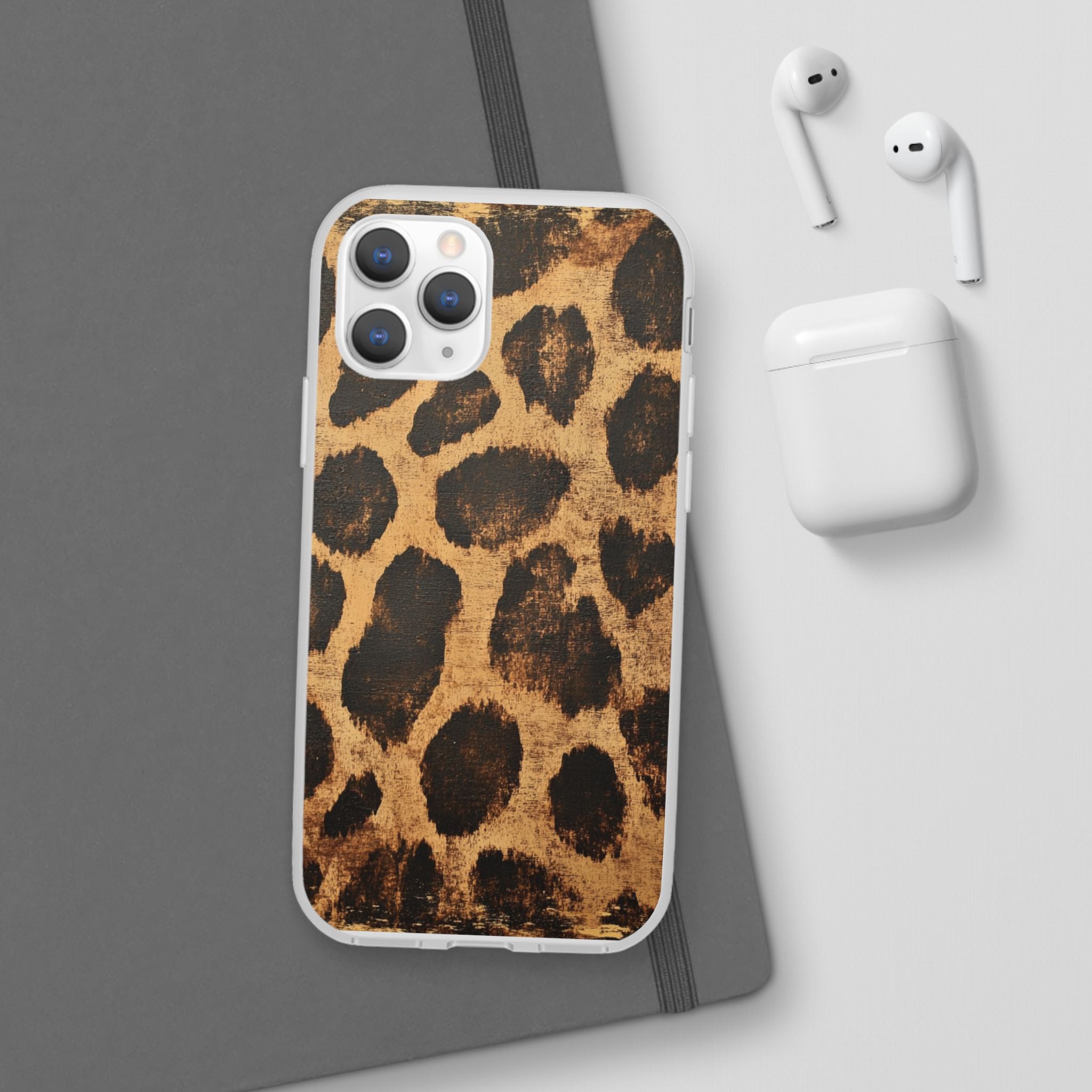 Brown Leopard Print iPhone Case, Artsulli - Art is Long, Life is Short, Phone Case, , , , , , ,