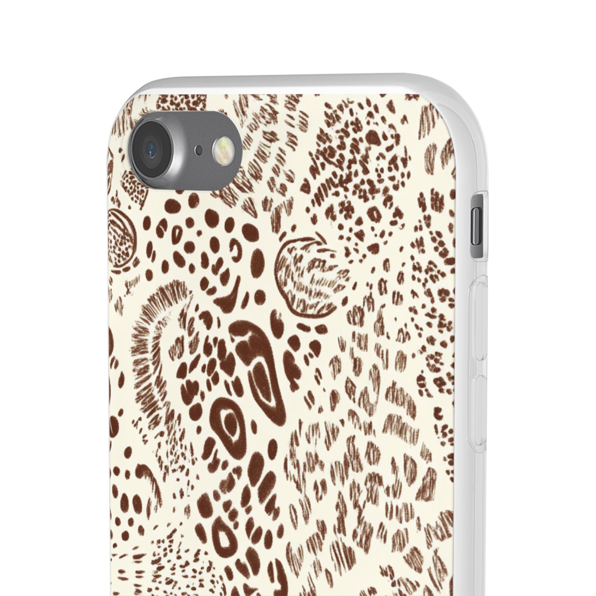 Brown Animal Print Flexi Case, Artsulli - Art is Long, Life is Short, Phone Case, , , , , , ,