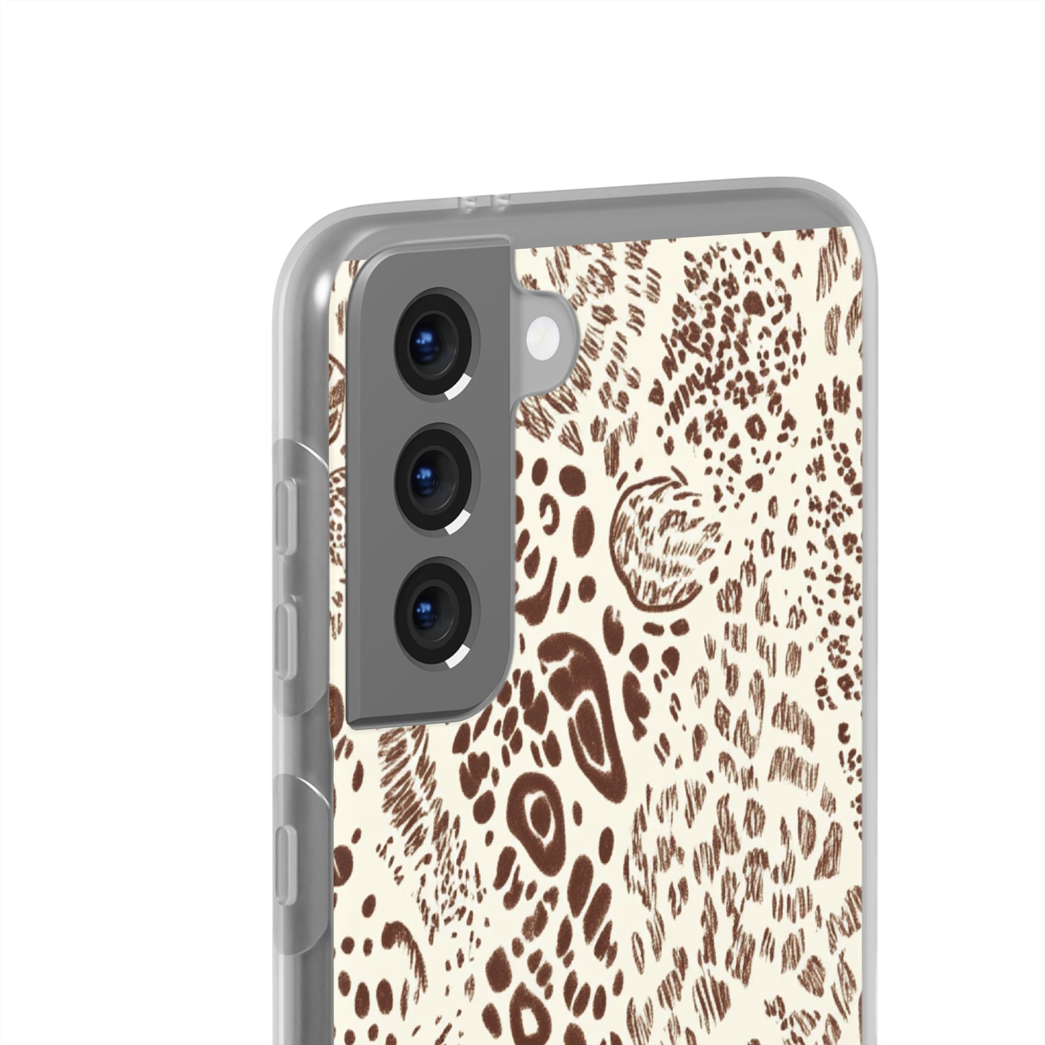 Brown Animal Print Flexi Case, Artsulli - Art is Long, Life is Short, Phone Case, , , , , , ,