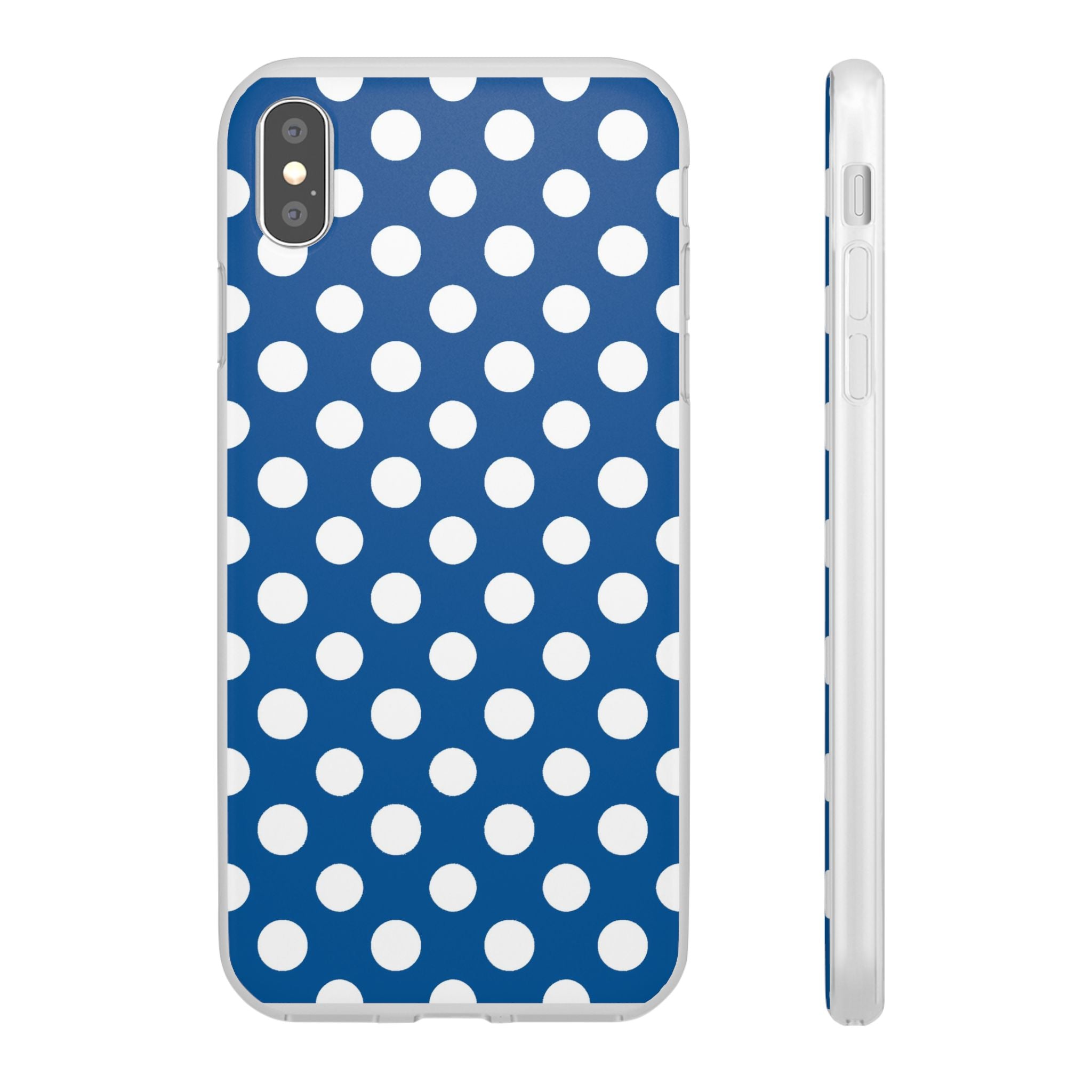 Blue and White Polka Dot iPhone Case, Artsulli - Art is Long, Life is Short, Phone Case, Size, iPhone XS MAX with gift packaging, , , , , 20001934635241046036