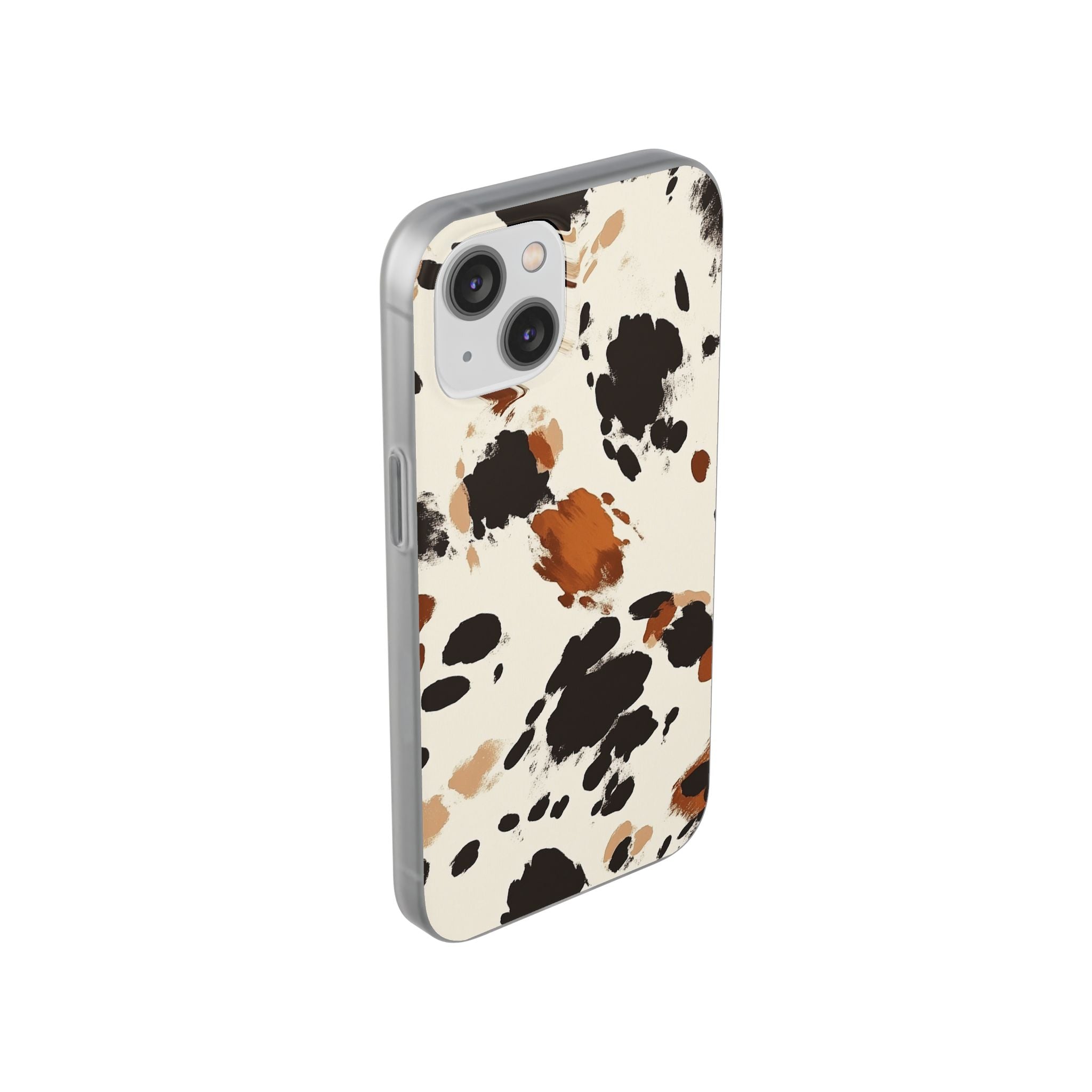 Brown Cow Print Phone Case, Artsulli - Art is Long, Life is Short, Phone Case, , , , , , ,